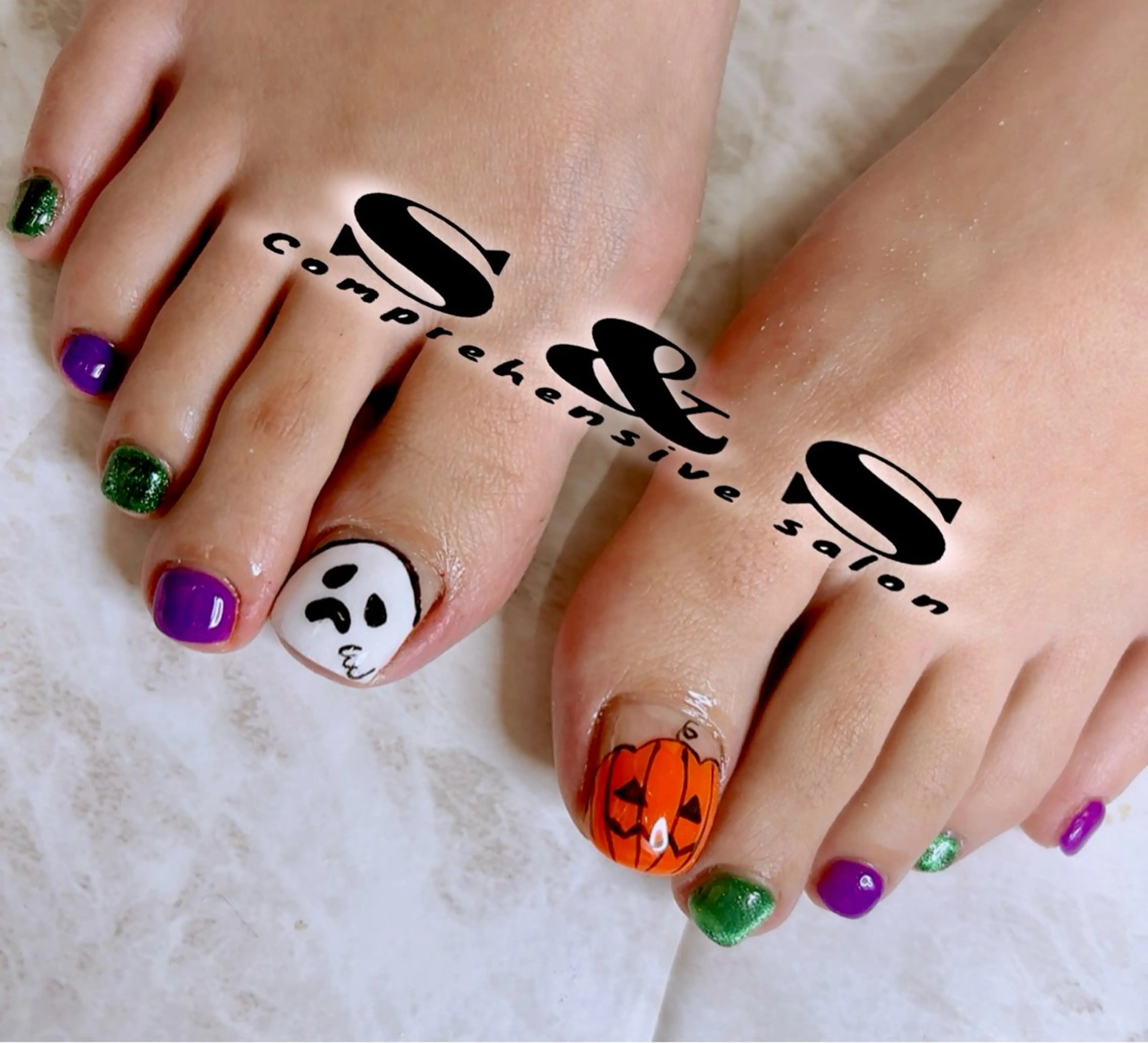 ネイル 長さ出し フットネイル ハロウィン メンズネイル 持ち込み S&S 村田小百合のネイルデザイン