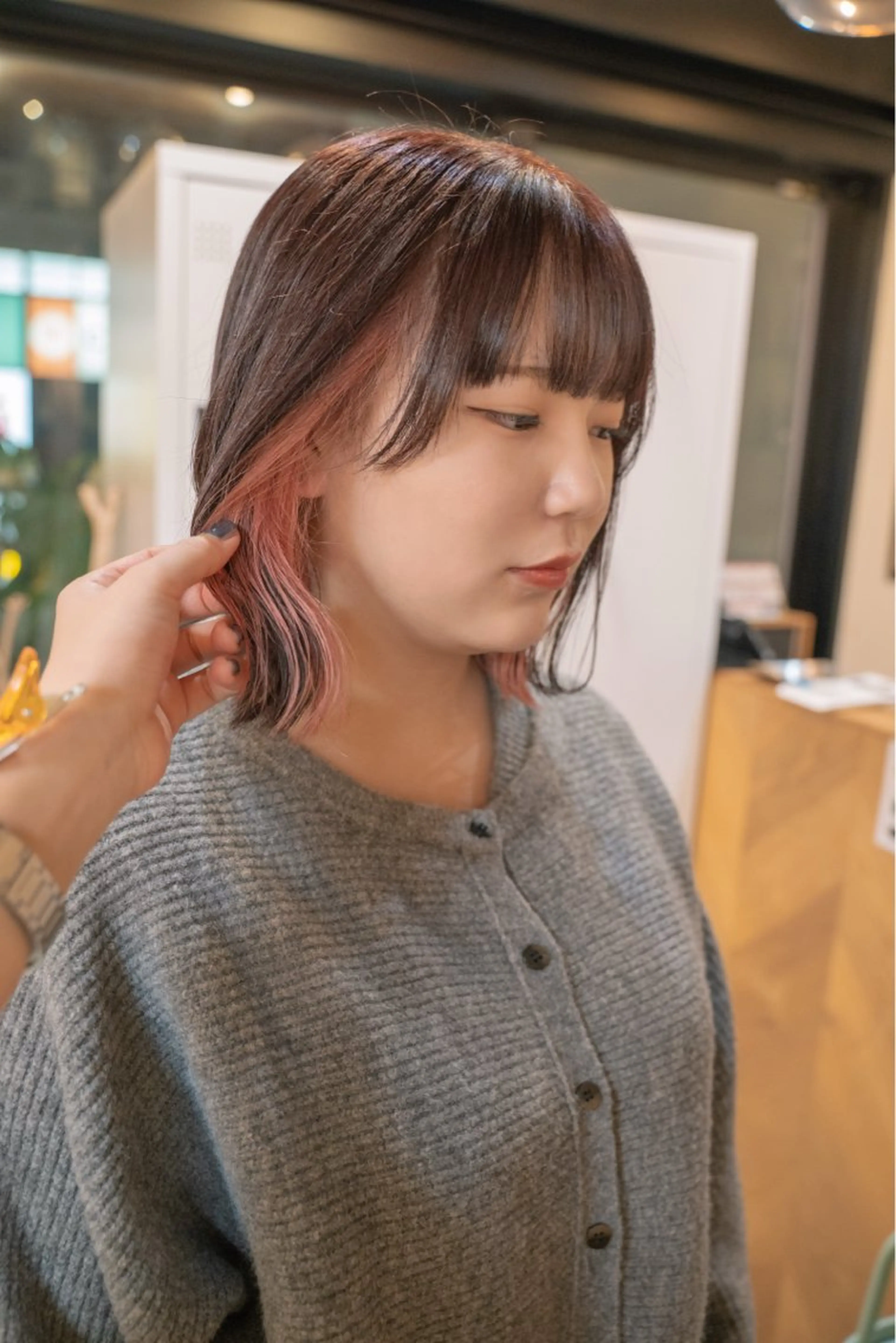 ミディアム カラー カット ヘアカラー 【ボブ】縮毛矯正/ 船橋駅5分/鈴木杏美のヘアスタイル