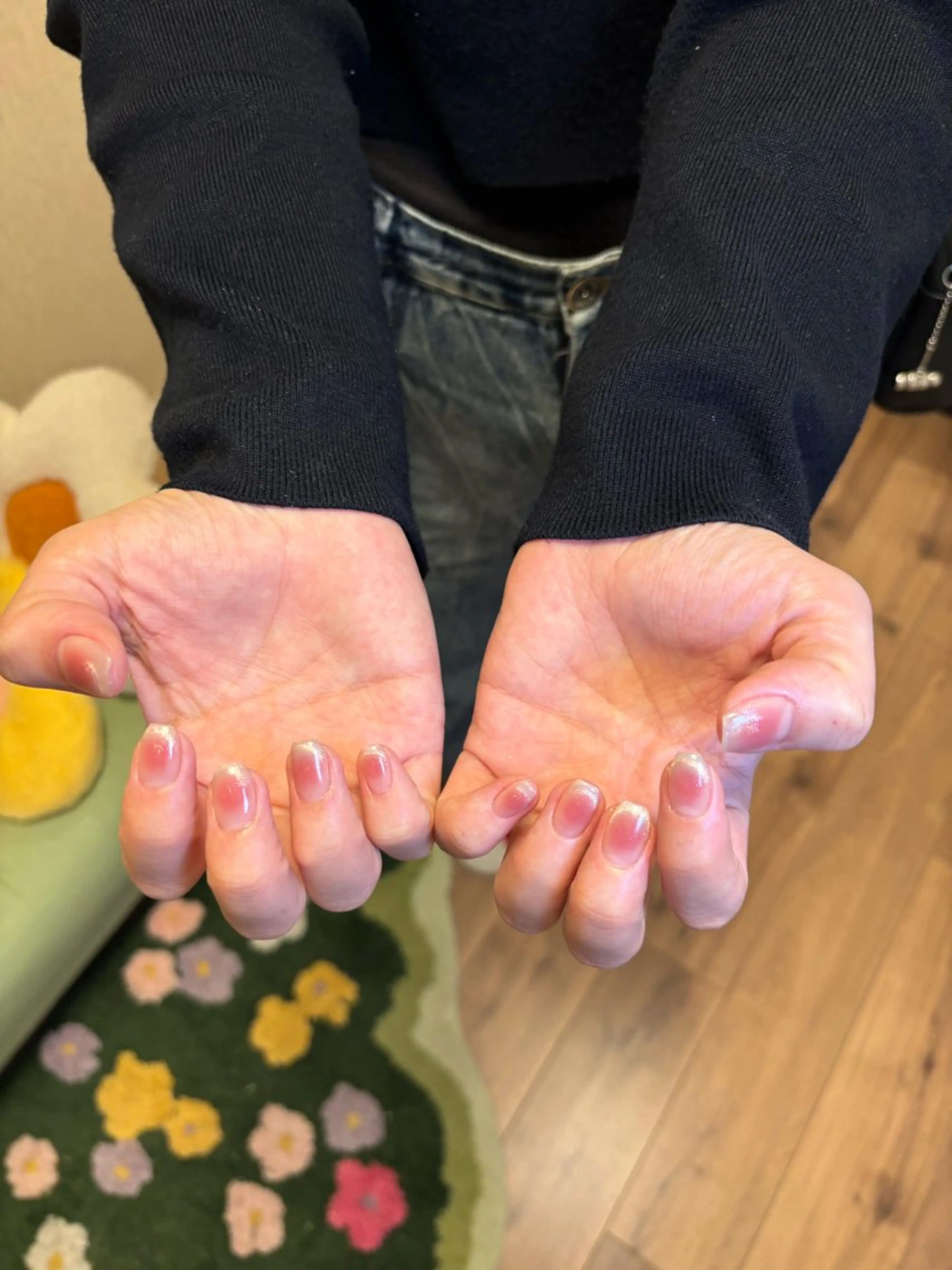 ネイル チークネイル グラデーション マグネットネイル 京美人所属・京 美人のネイルデザイン