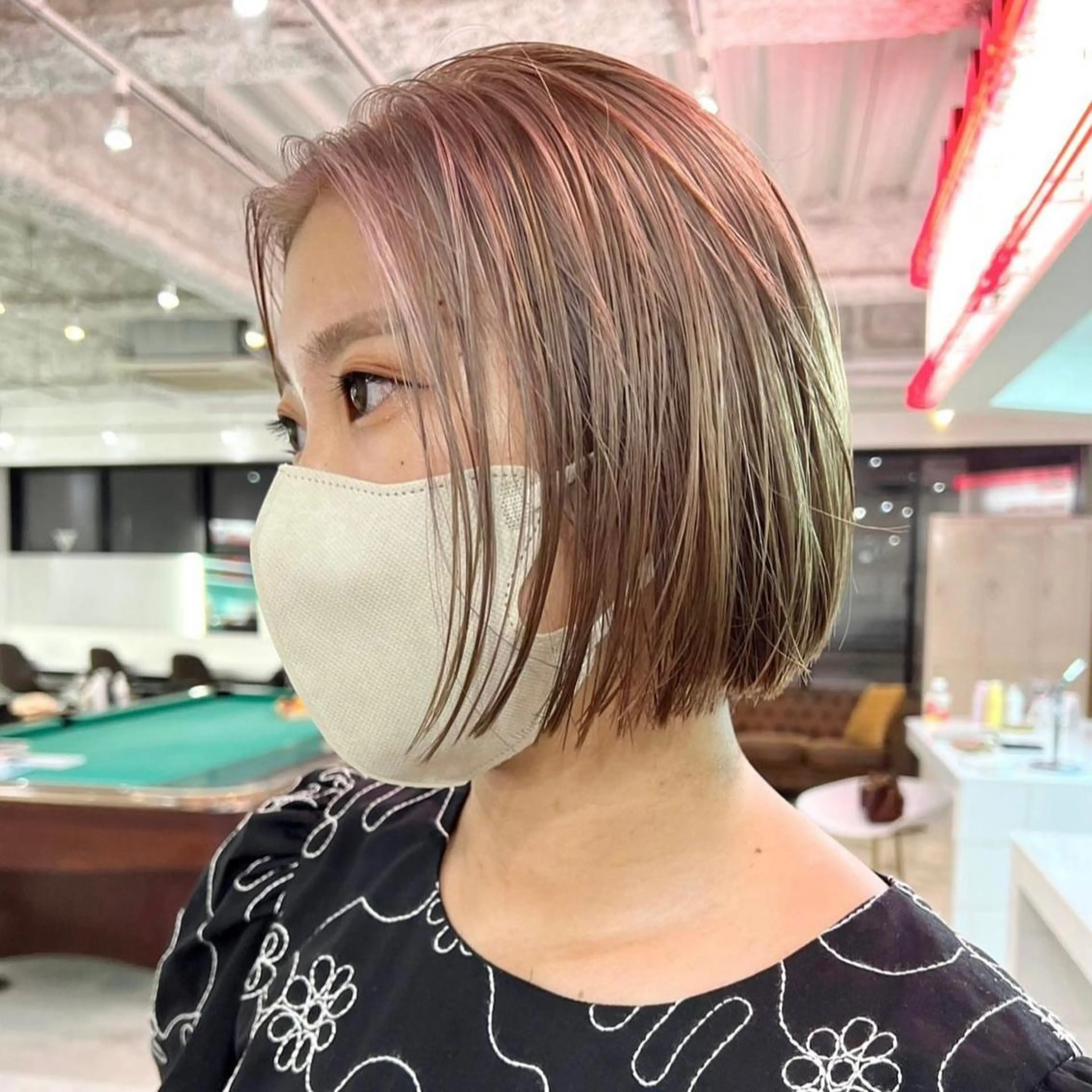 ミディアム カラー GO TODAY SHAiRE SALON 原宿本店所属・ボブ/レイヤー/ ハッシュカット/河内のヘアスタイル