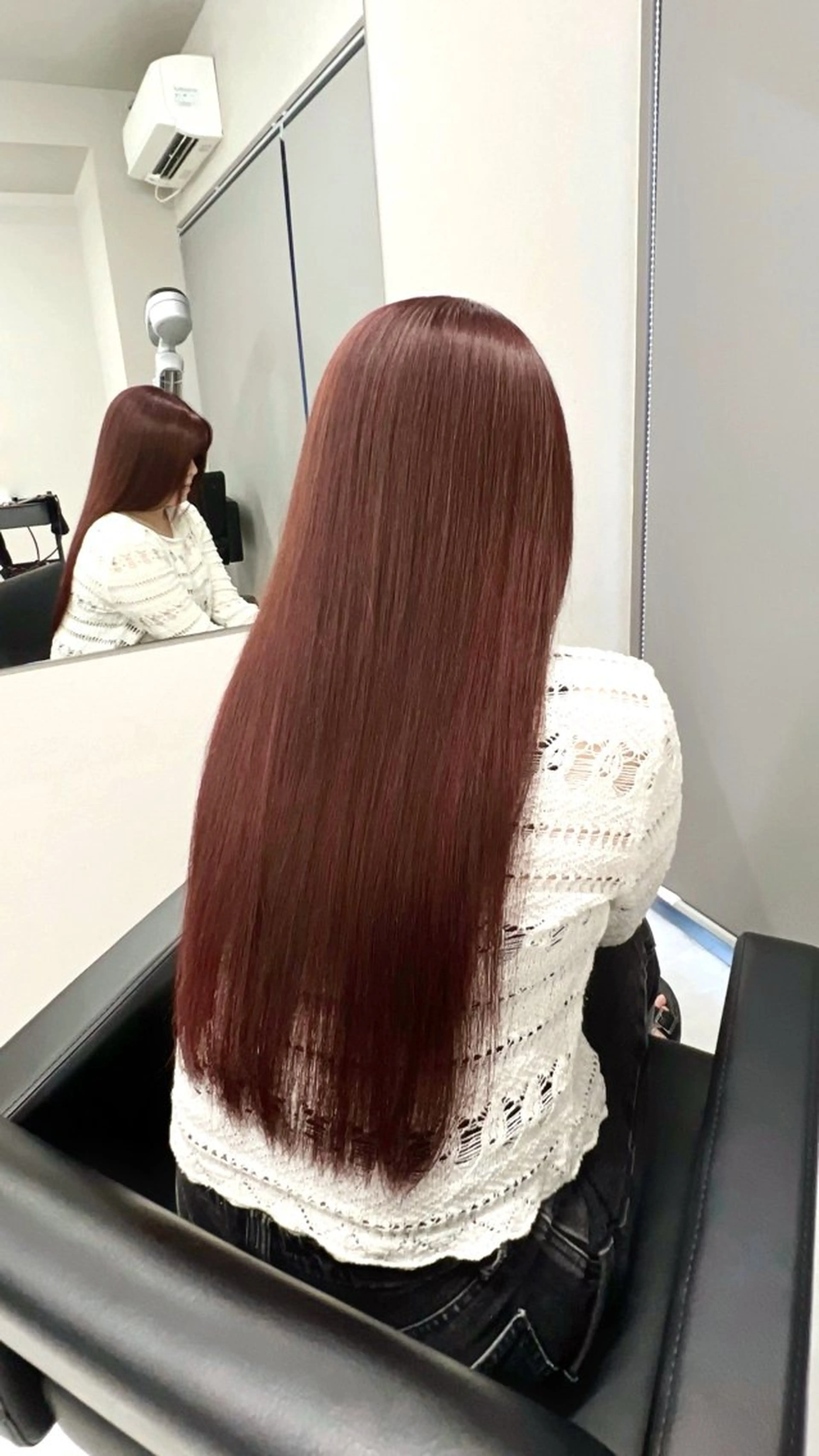 ロング カラー ブリーチ ブラウンカラー ブリーチなしカラー レッドカラー レッドブラウン lico hair所属・SOAR RIMIのヘアスタイル