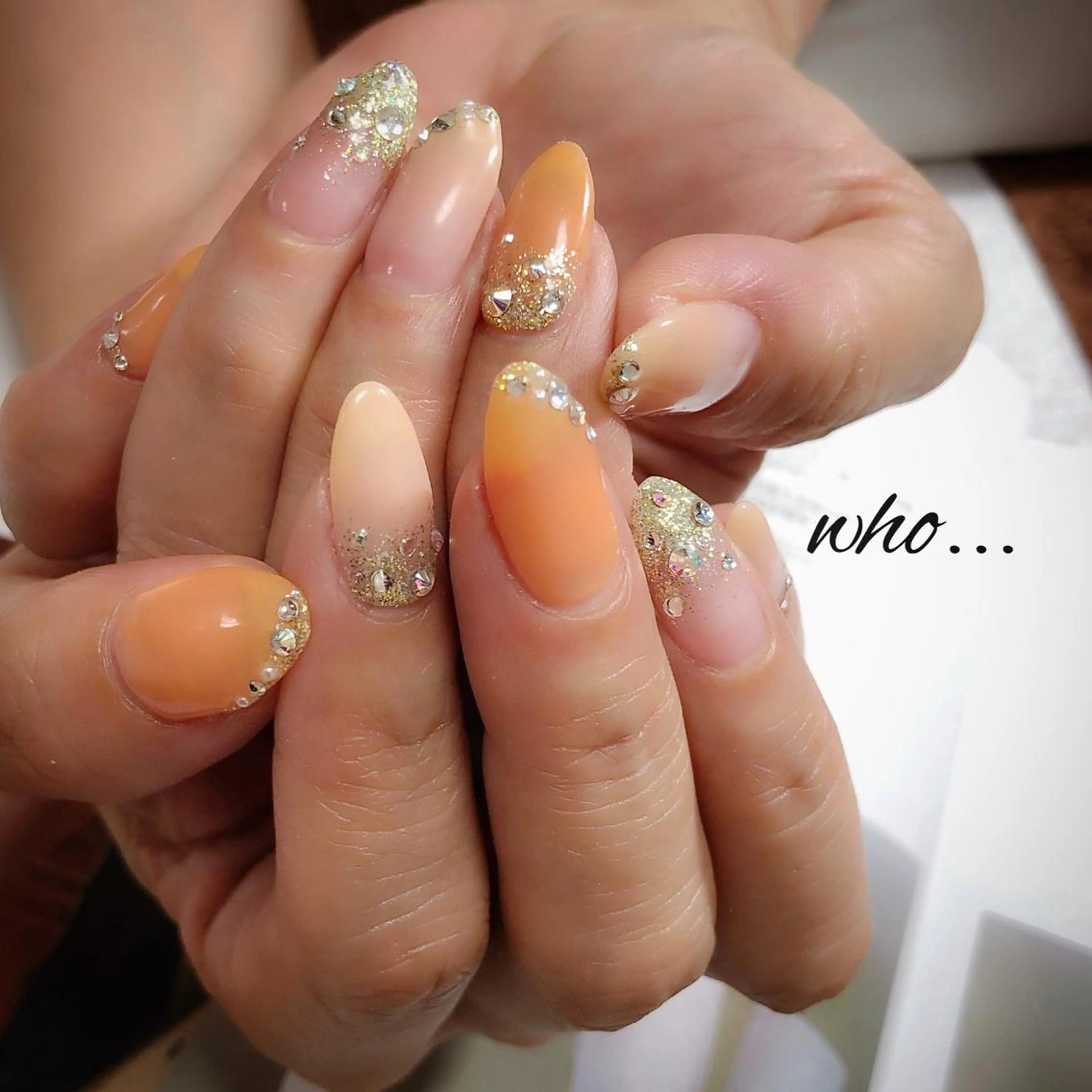 ネイル オレンジ 春ネイル NailSalon who...所属・n. fumikoのネイルデザイン