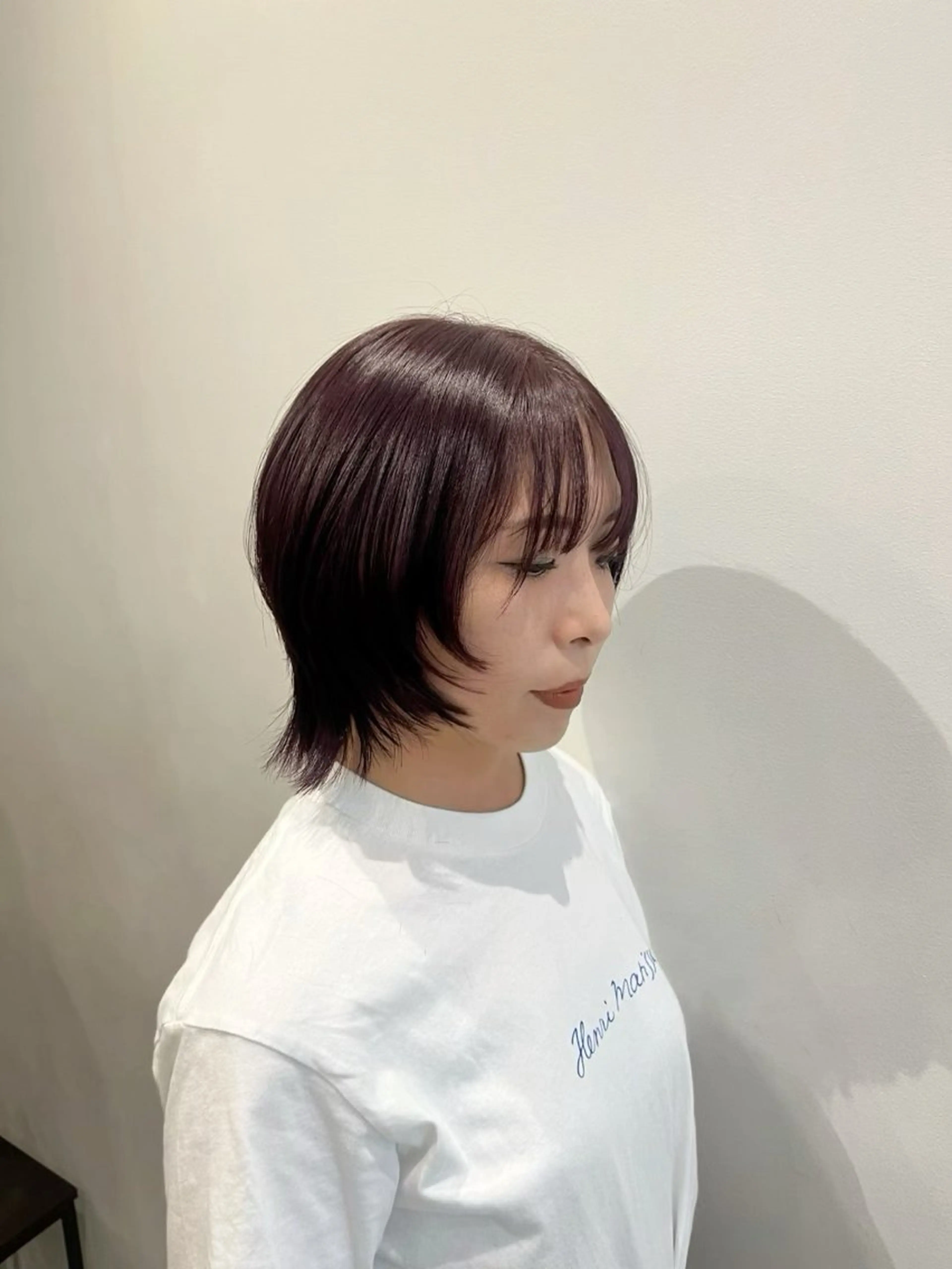 ミディアム カット ヘアカラー 韓国レイヤーカット/ ハイトーン/マアヤのヘアスタイル