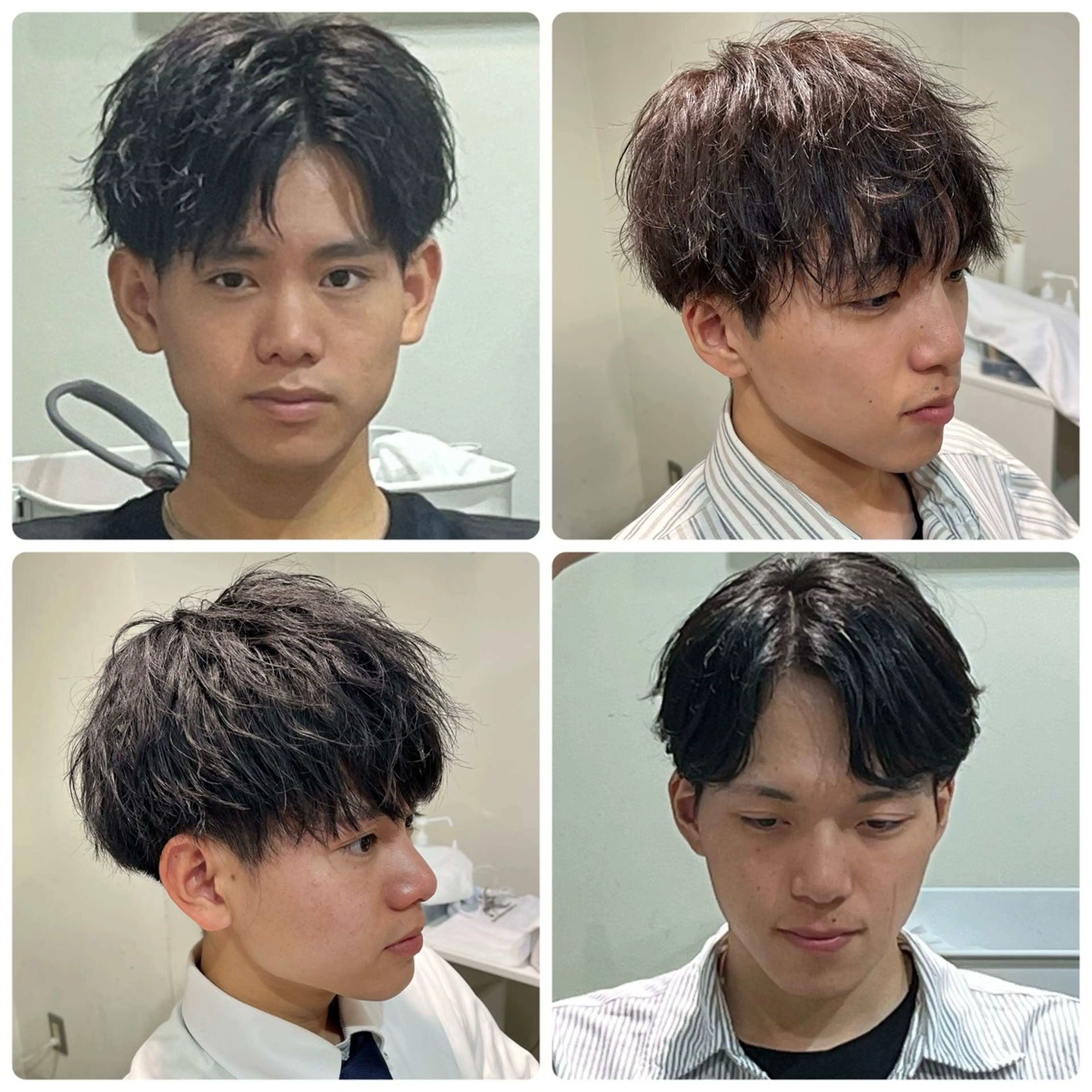 メンズ 学生（メンズ向け） ヘアセット フェザーパーマ🌙 毛流れ yuzukiのヘアスタイル