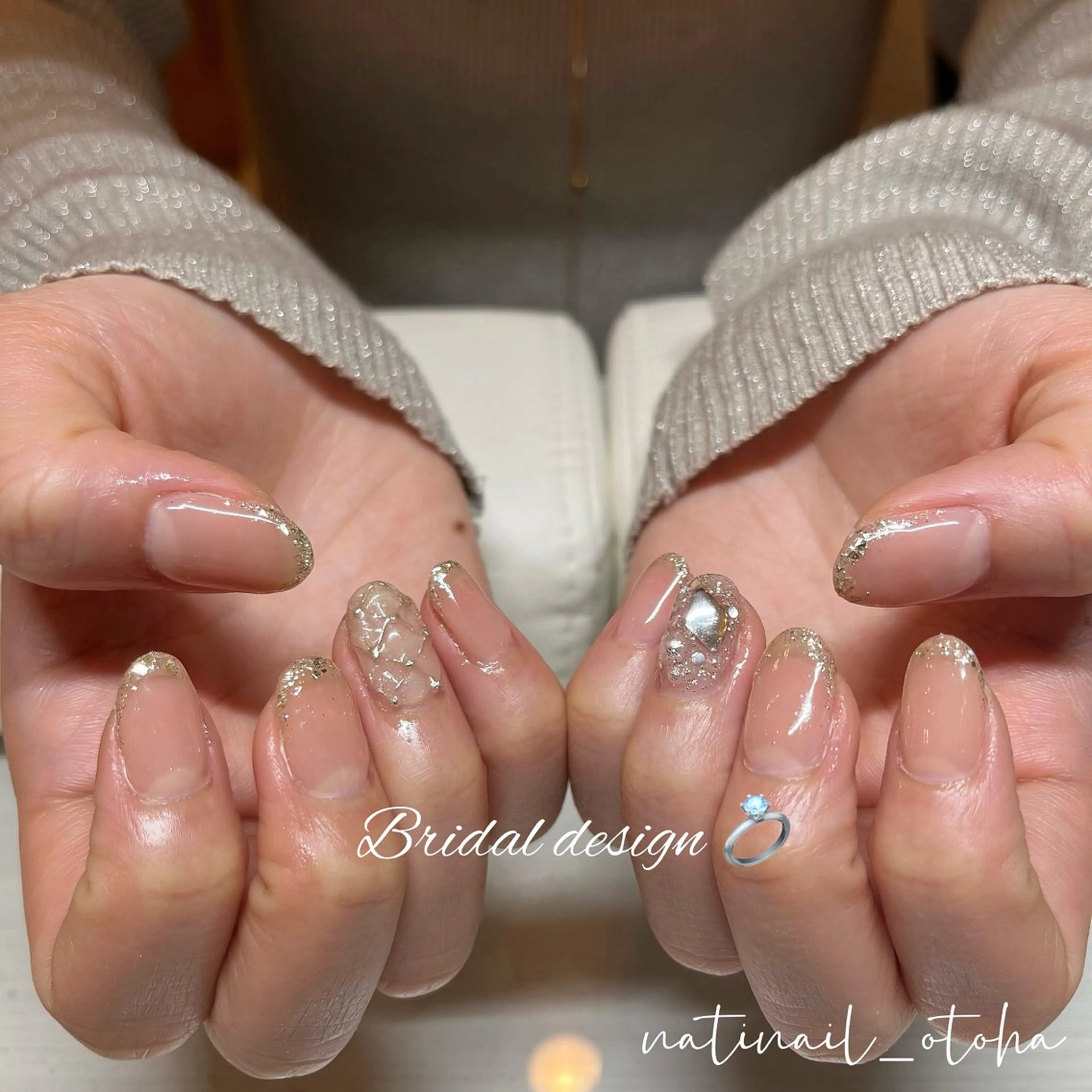 ネイル ブライダルネイル natinail_otoha所属・toa. nailのネイルデザイン