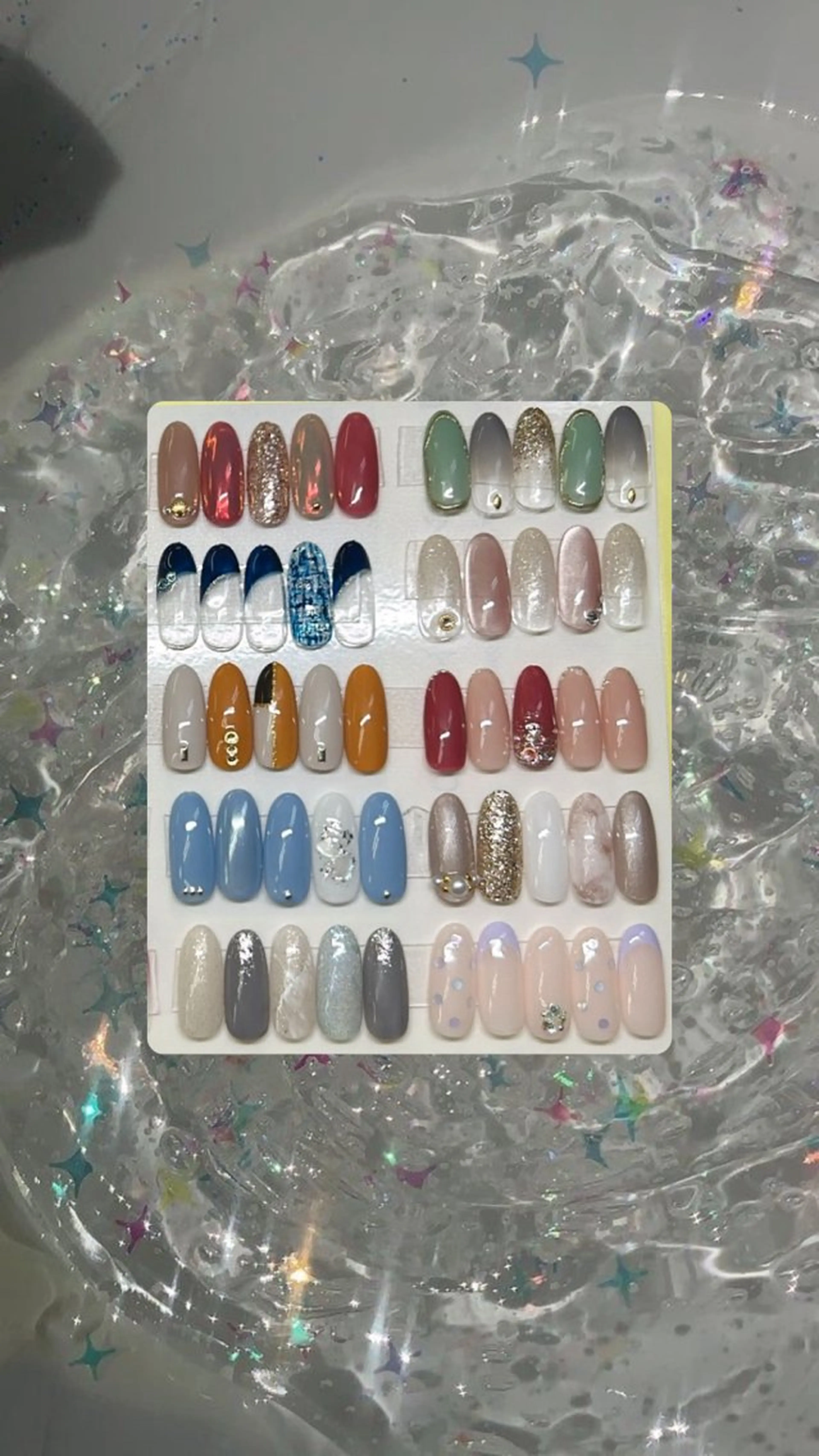 ネイル マグネットネイル ミラーネイル ストーンネイル Nail&Hair Salon Asian 池袋店所属・U. azusa🪷のネイルデザイン