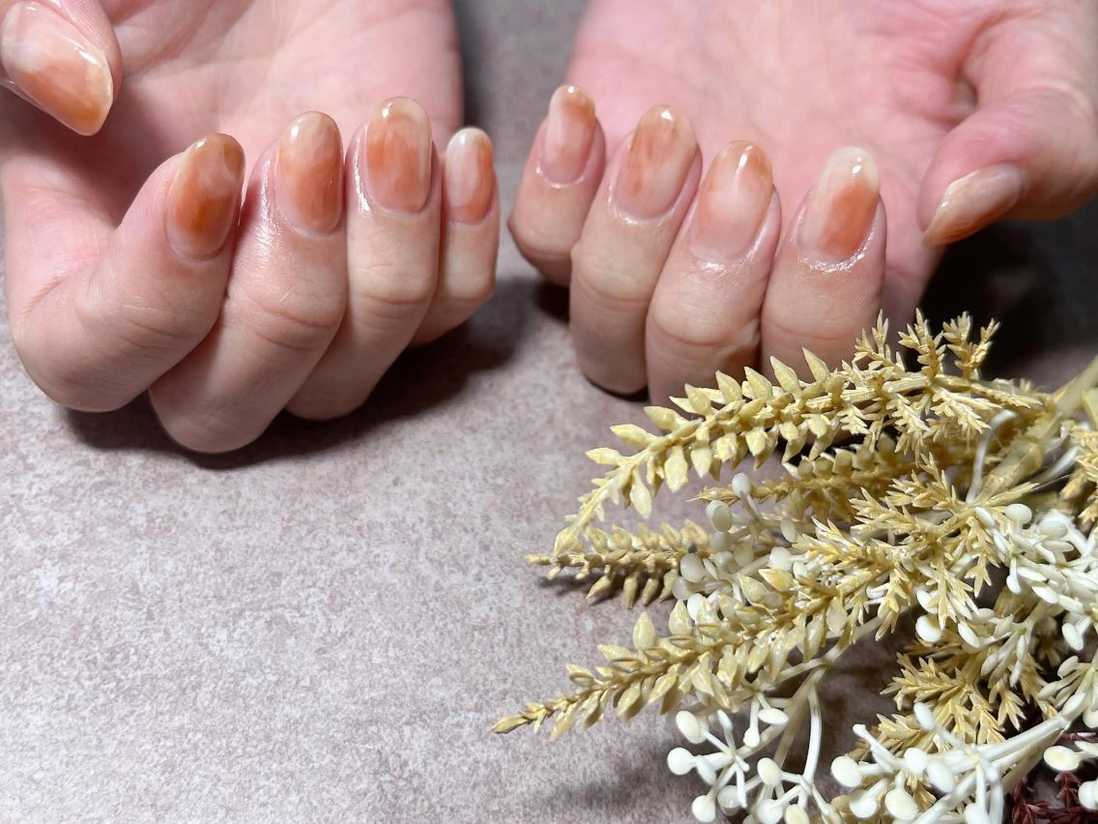 ネイル アートネイル 大理石ネイル(マーブル) シンプルネイル ハンドネイル nail salon M'U【エムユー】のネイルデザイン