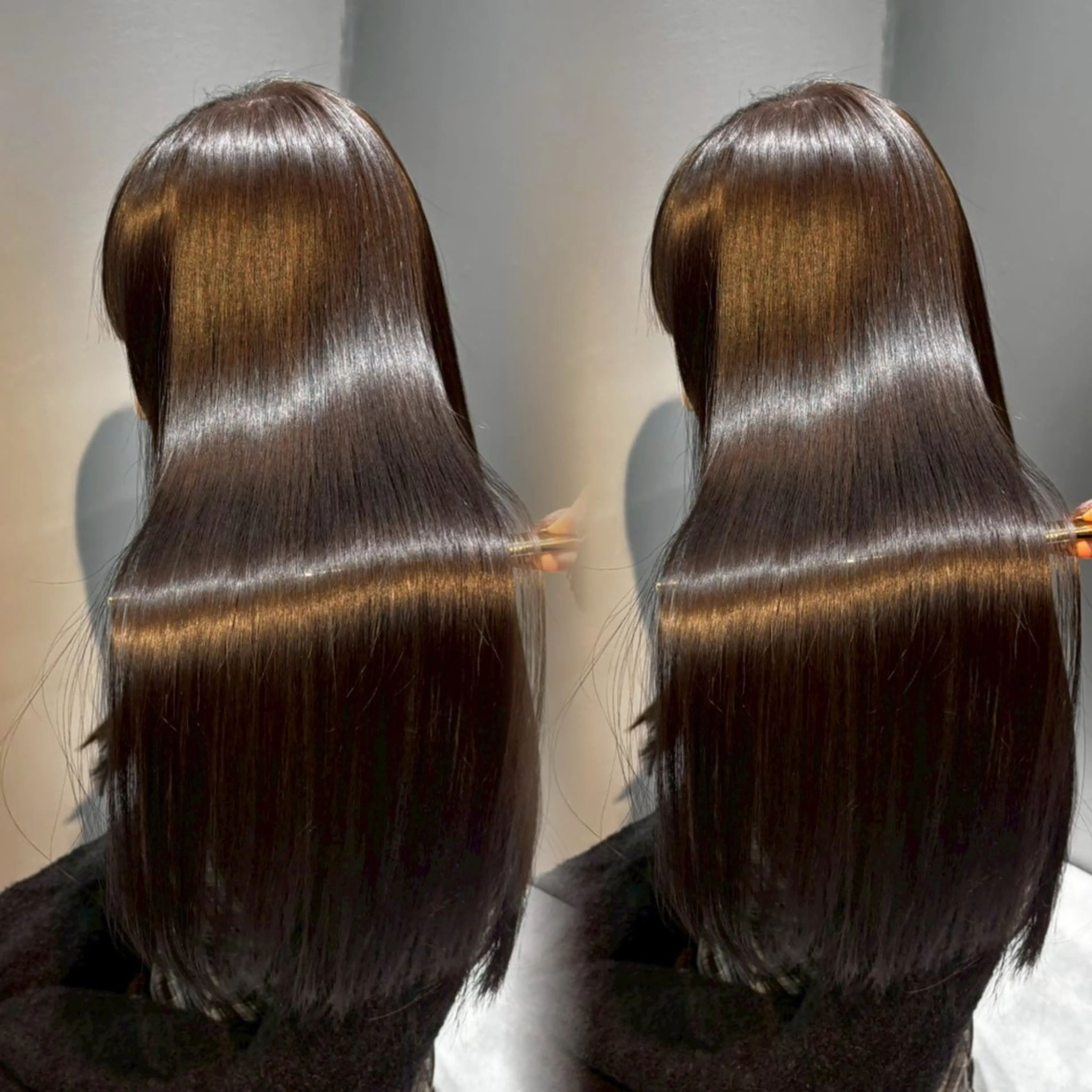 セミロング カラー カット ヘアカラー 縮毛矯正 トリートメント 髪質改善/美髪矯正 艶髪/Takutoのヘアスタイル