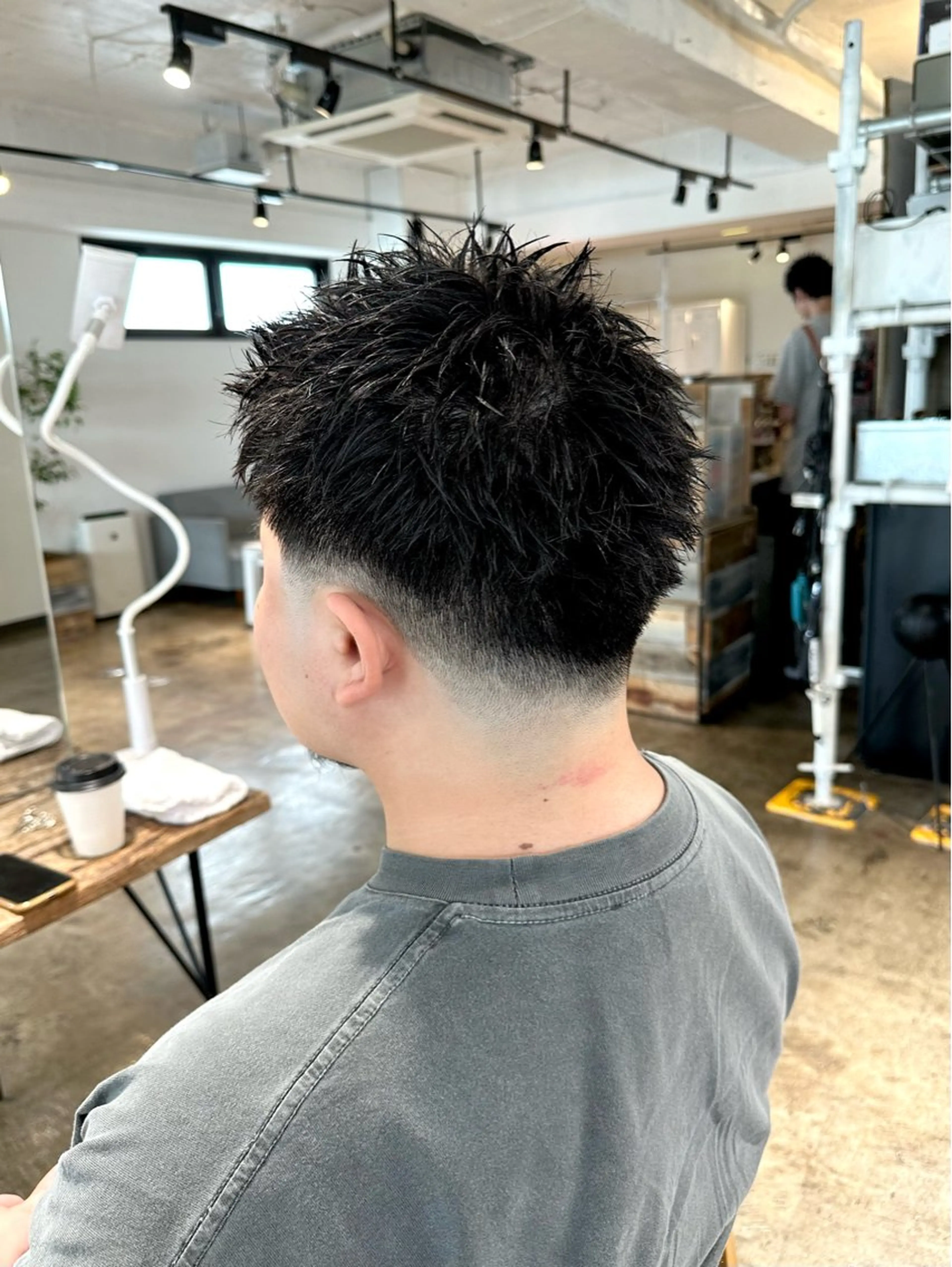 メンズ フェードカット メンズパーマ スキンフェード スパイキーショート カット 骨格補正施術/メンズ 専門美容師/YUYAのヘアスタイル