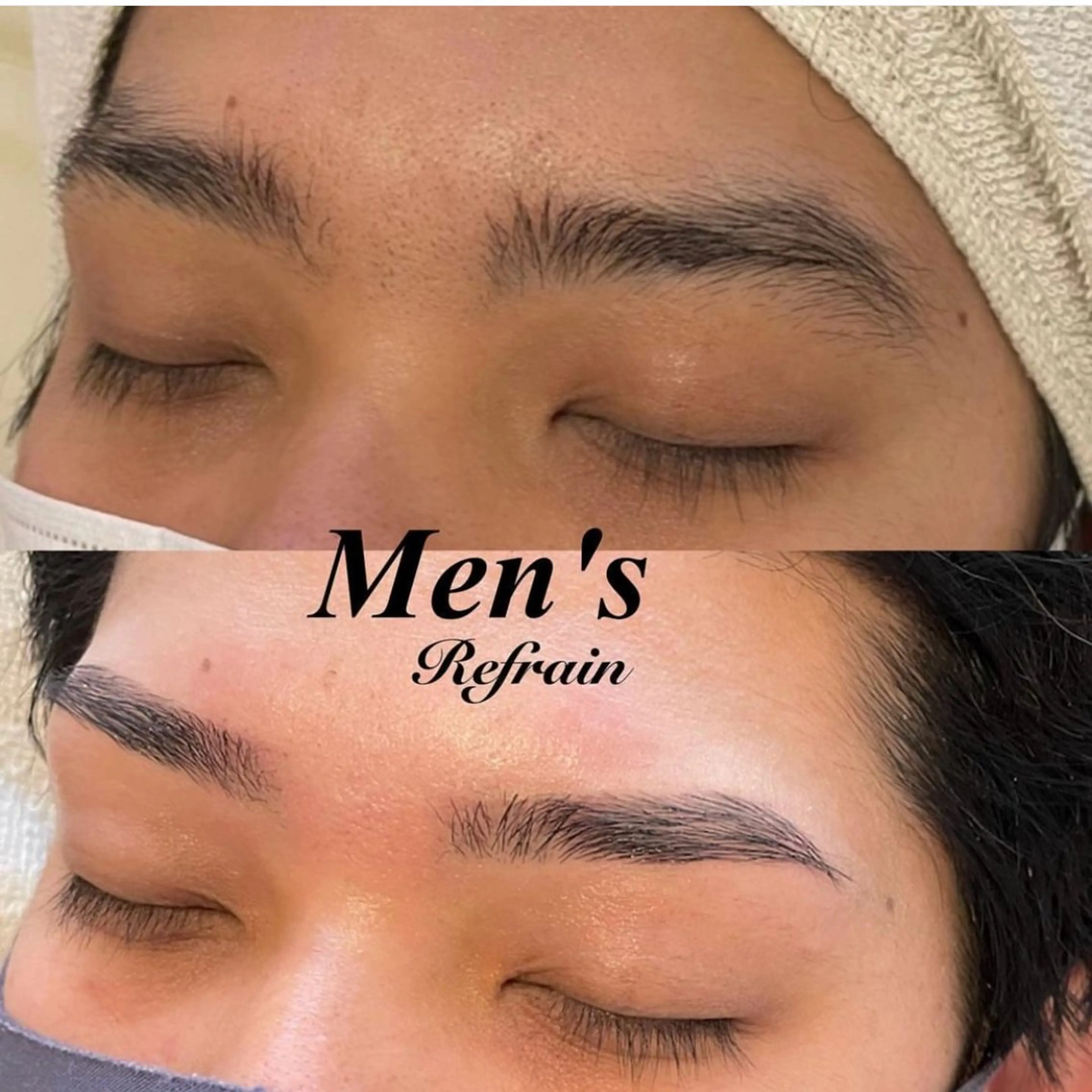 メンズ アイブロウ 眉カット メンズアイブロウ Refrain  ルフラン所属・Refrain ルフランのマツエク・マツパデザイン