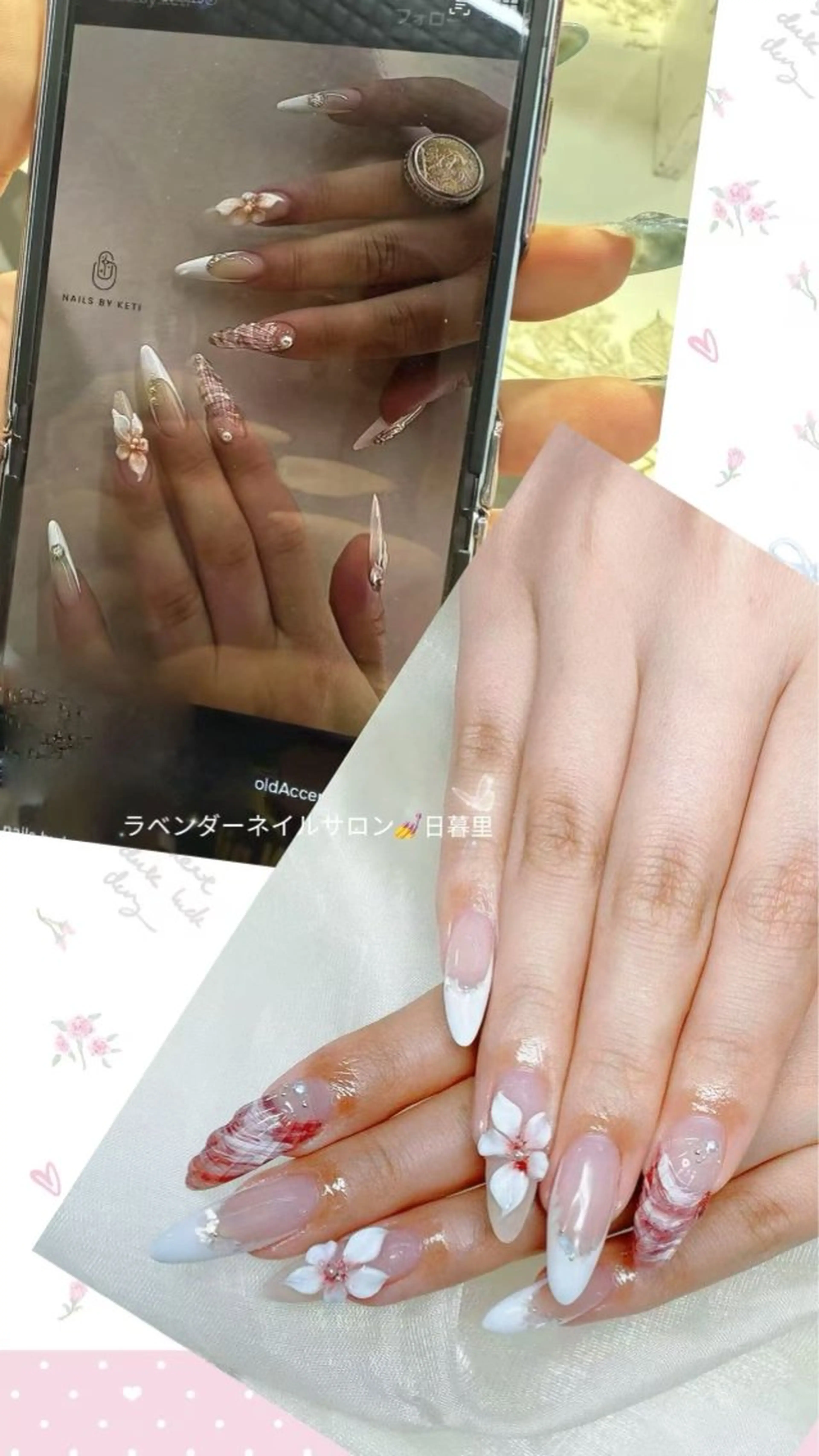 ネイル 持ち込み ラベンダー💖日暮里 ルル💖ネイルのネイルデザイン