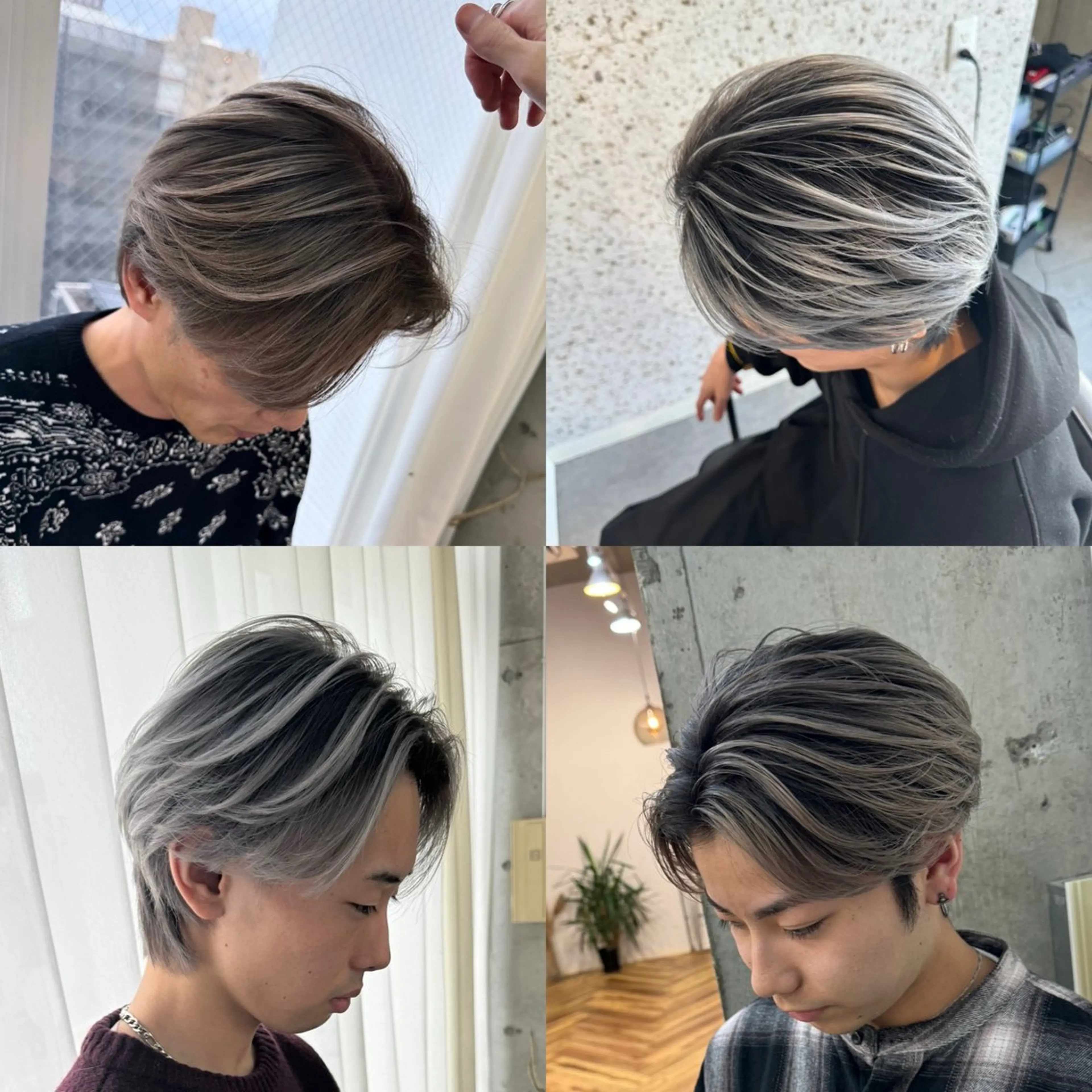 ミディアム ヘアカラー 有人/バレイヤージュ /シャドールーツのヘアスタイル