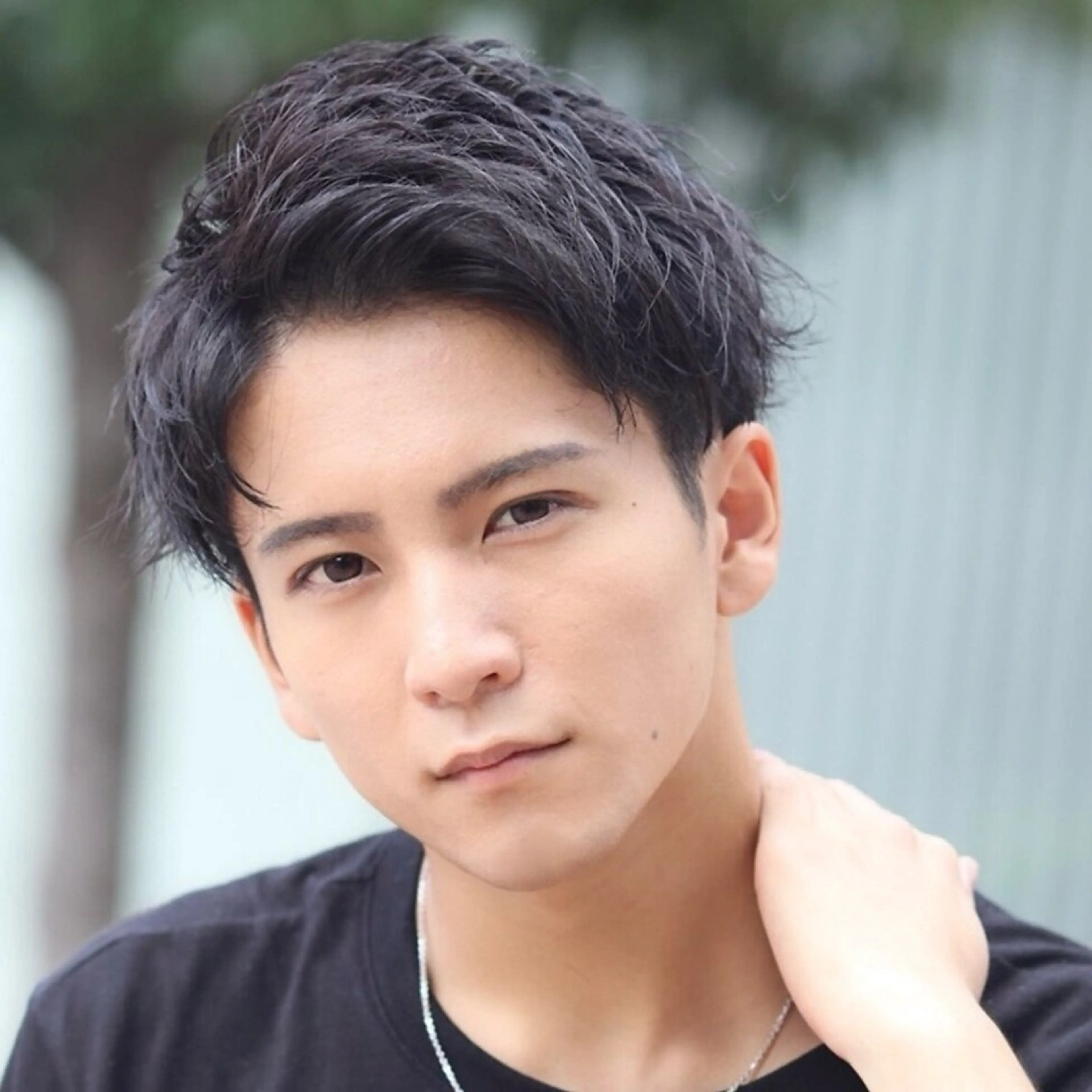 メンズ アップバング カット メンズ特化/パーマ/ ブリーチ/福島 千颯のヘアスタイル