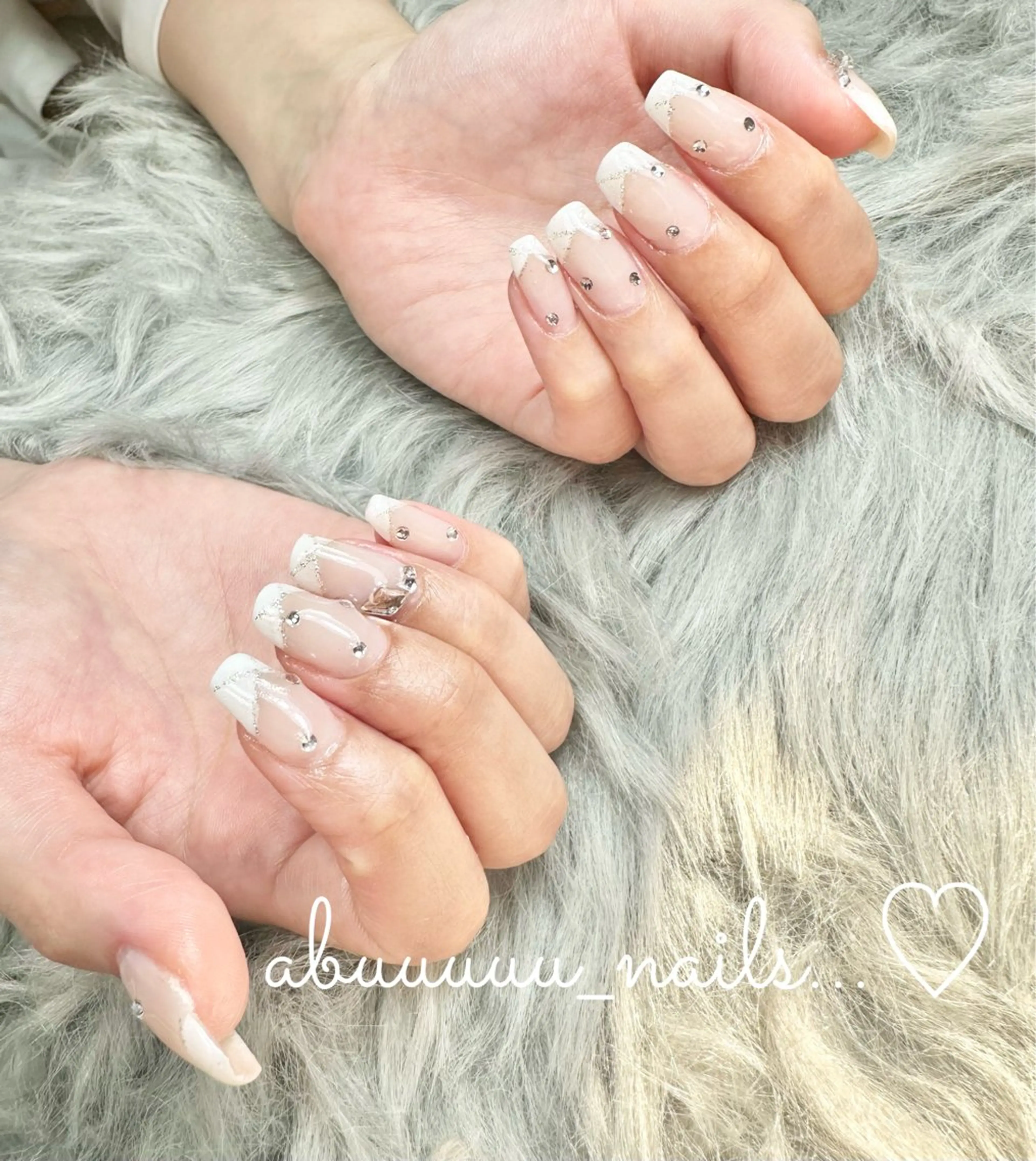 ネイル フレンチネイル ハンドネイル abuuuuu nailsのネイルデザイン
