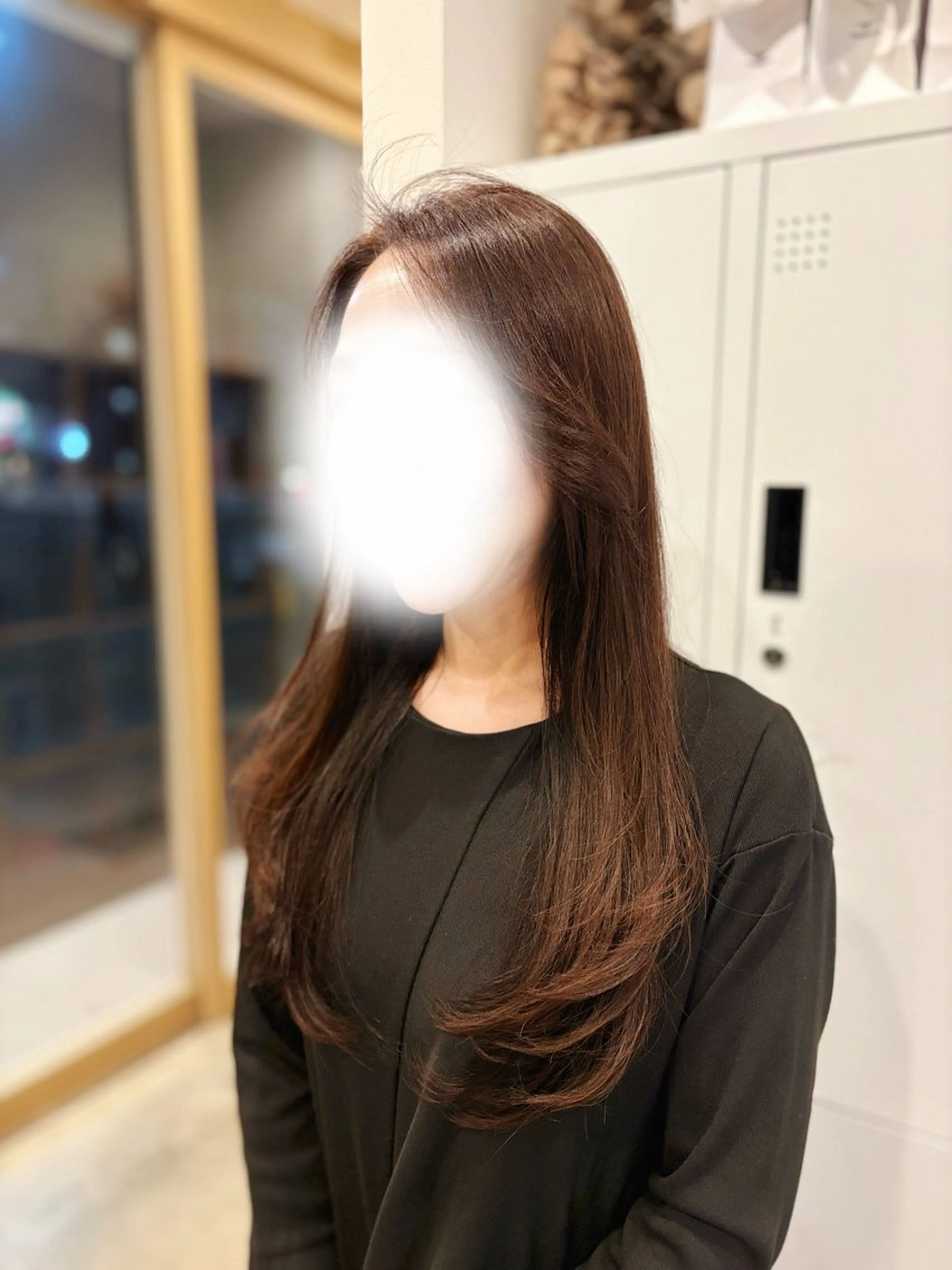 ロング アッシュ レイヤーカット トリートメント カット ヘアカラー 藤原仁美/レイヤー /透明感カラーのヘアスタイル