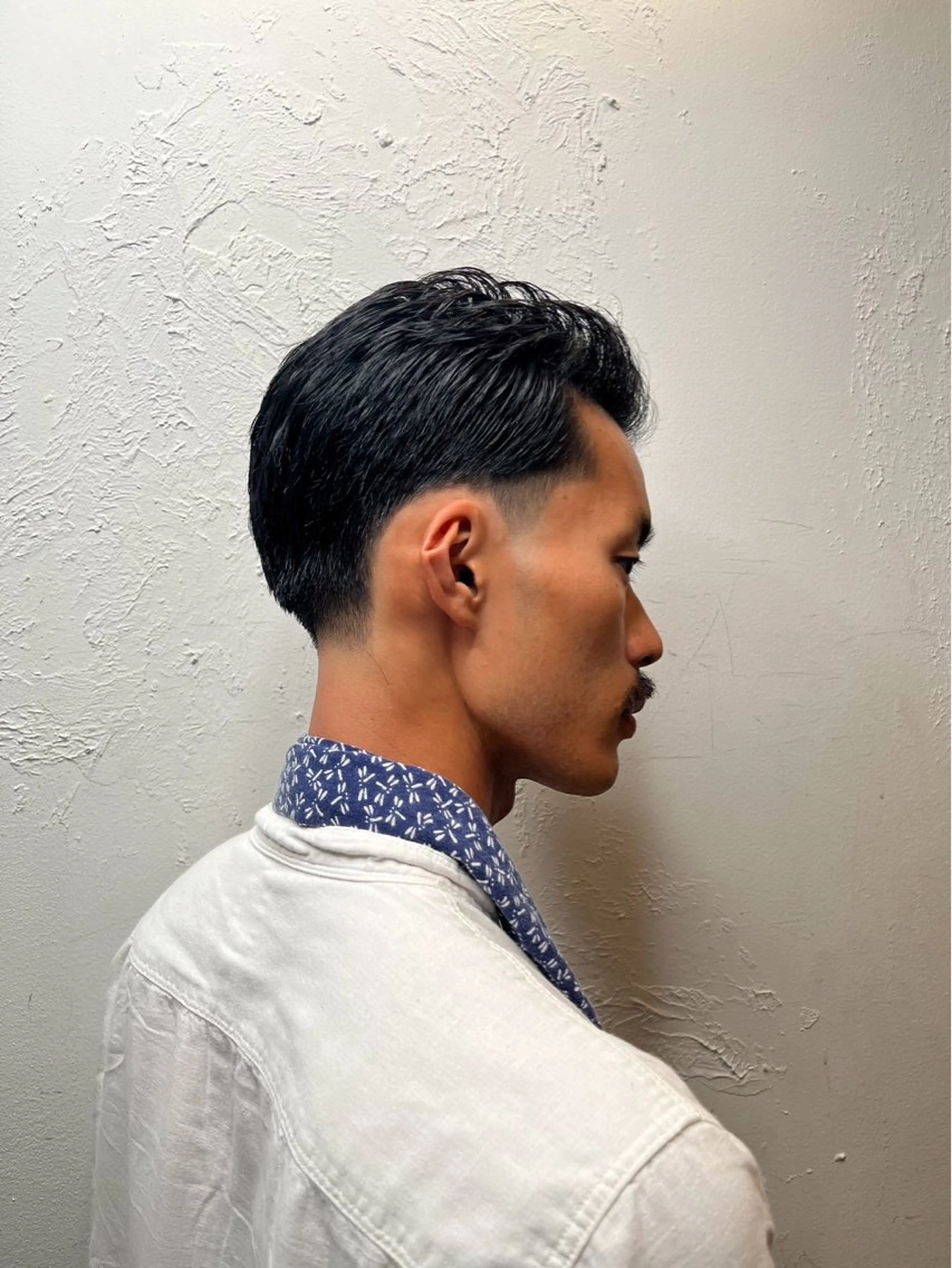 ショート メンズ センターパート ダウンパーマ フェードカット メンズハイライト メンズパーマ カット トリートメント 💈メンズ特化💈 TASUKUのヘアスタイル