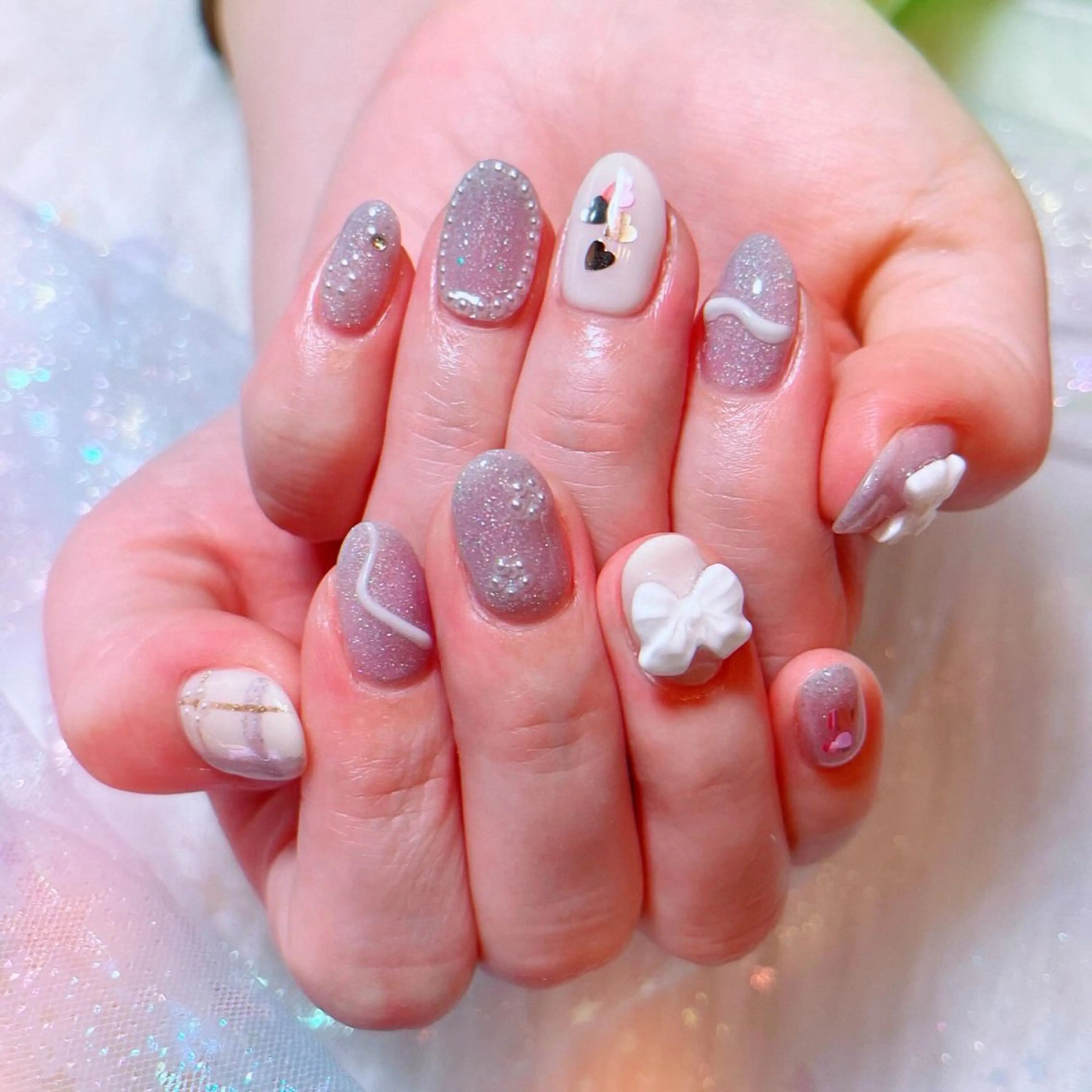 ネイル リボン 春ネイル ruirui.naildesign所属・RUI ☆のネイルデザイン