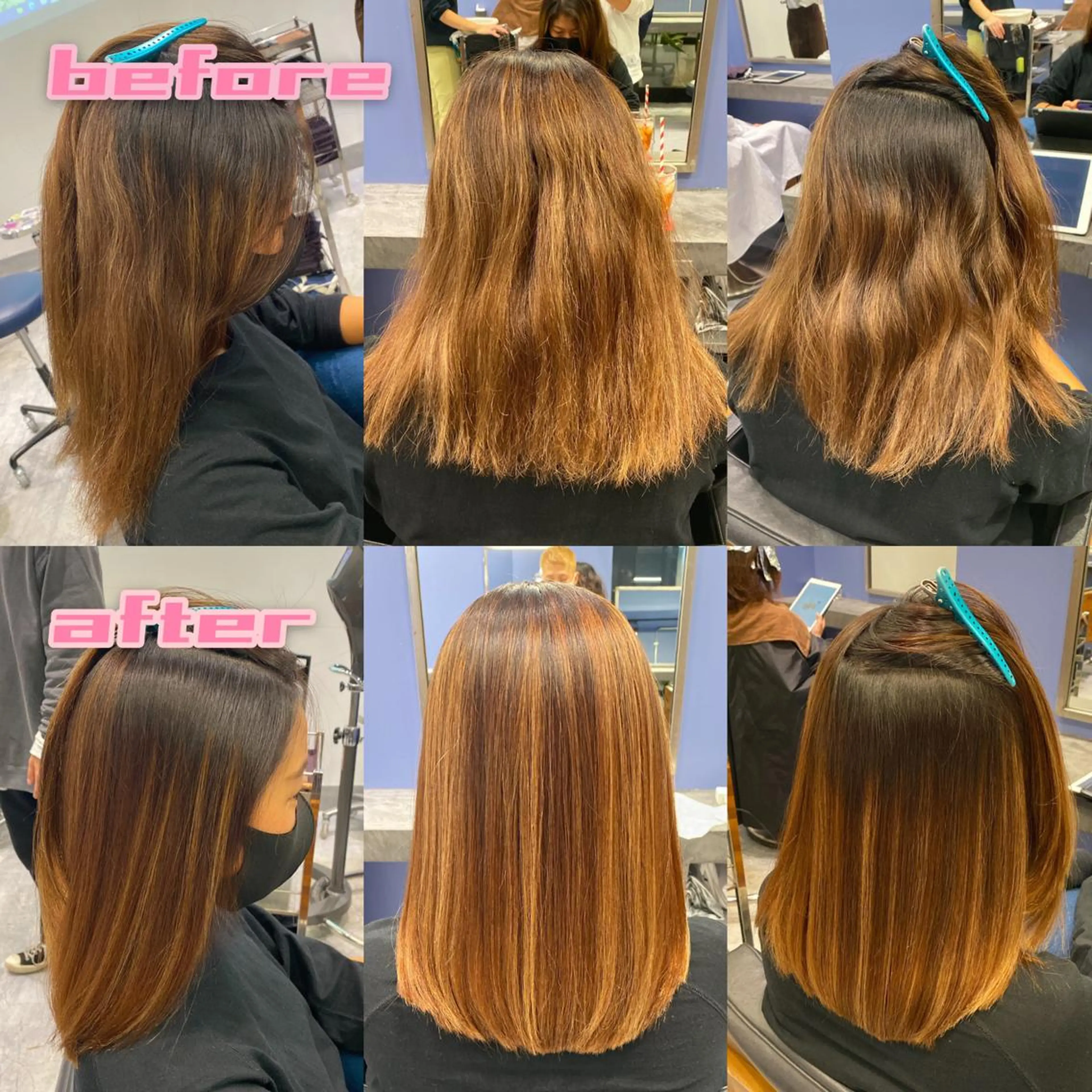 セミロング パーマ 縮毛矯正 ストレートパーマ カット 縮毛矯正 トリートメント ブリーチ縮毛矯正/ デサキ ショウヘイのヘアスタイル