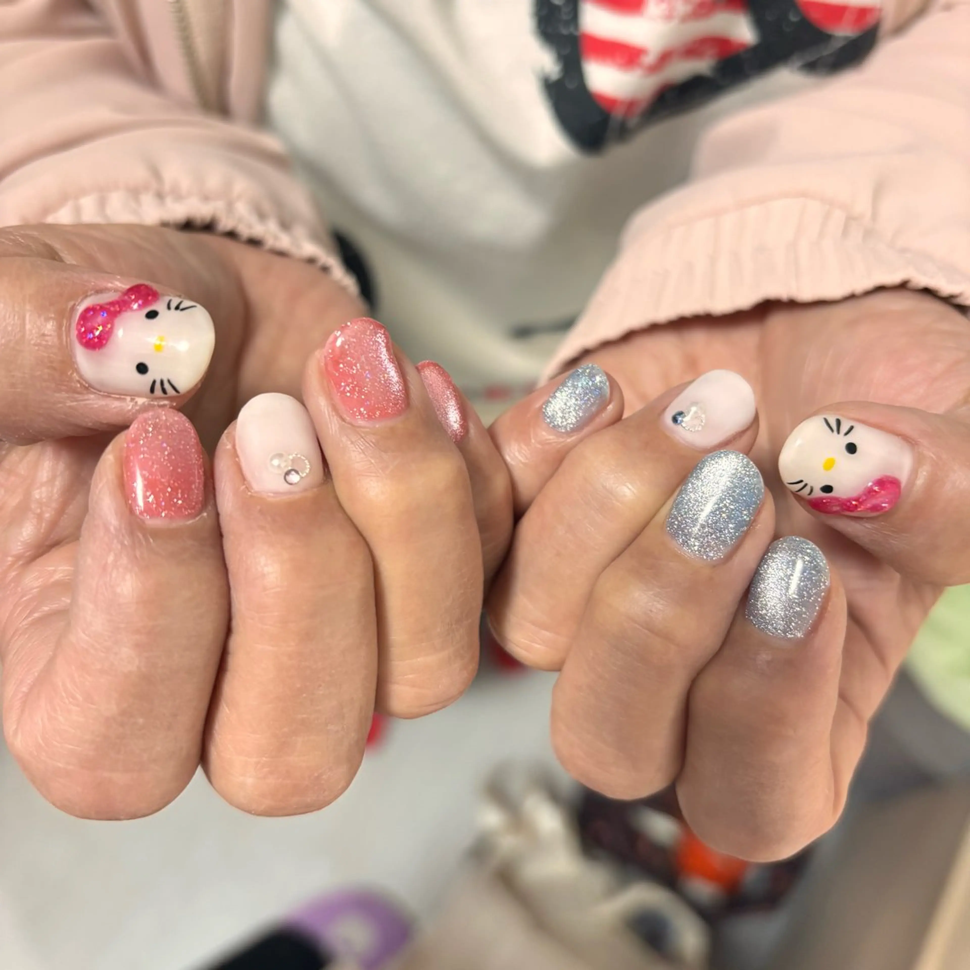 ネイル リボン ハンドネイル RE💟N.NAIL ラテン系お姉さんのネイルデザイン