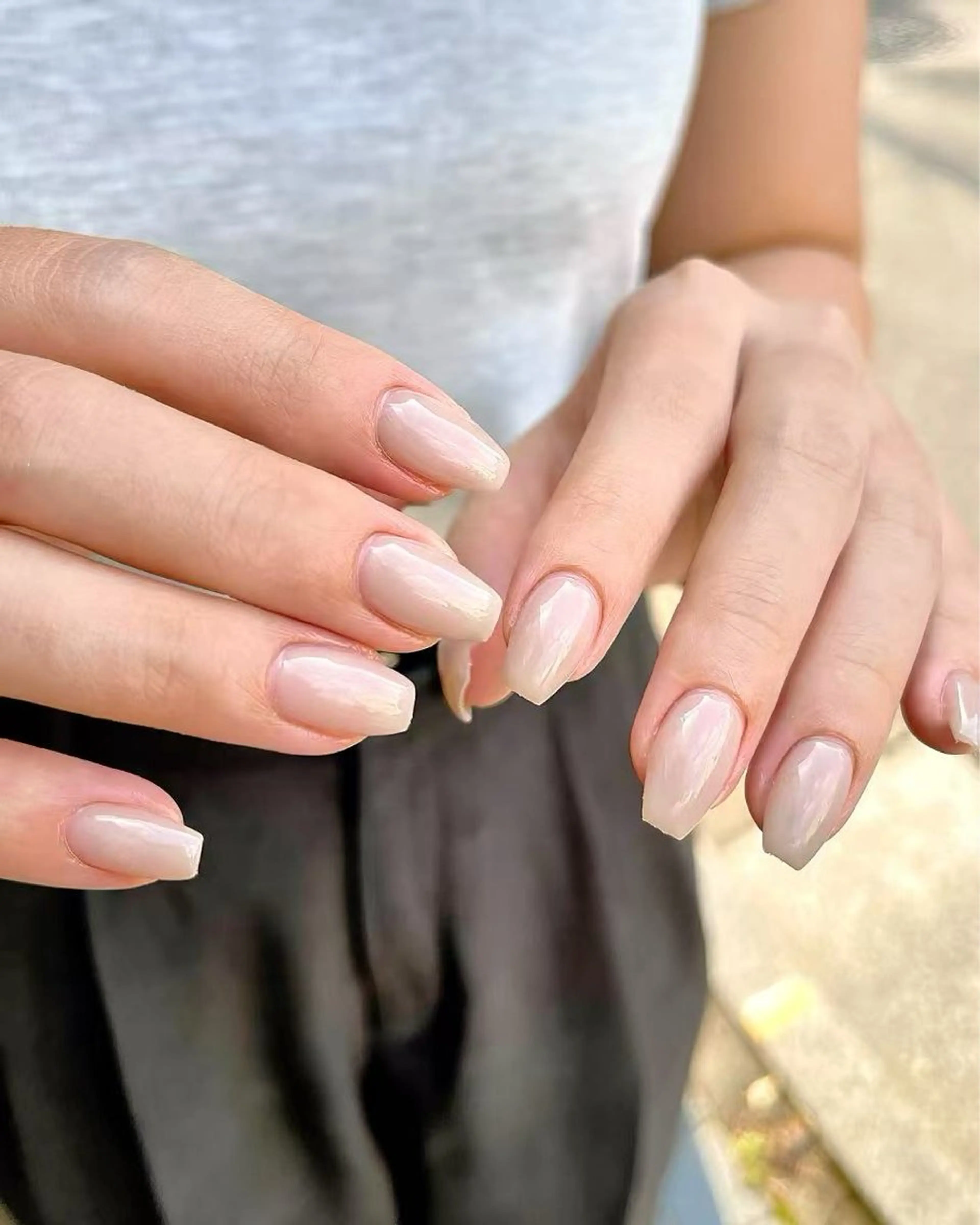 ネイル オフィスネイル シンプルネイル ハンドネイル ハンドケア 🎀NAIL🎀 AI🪄︎︎◝✩のネイルデザイン