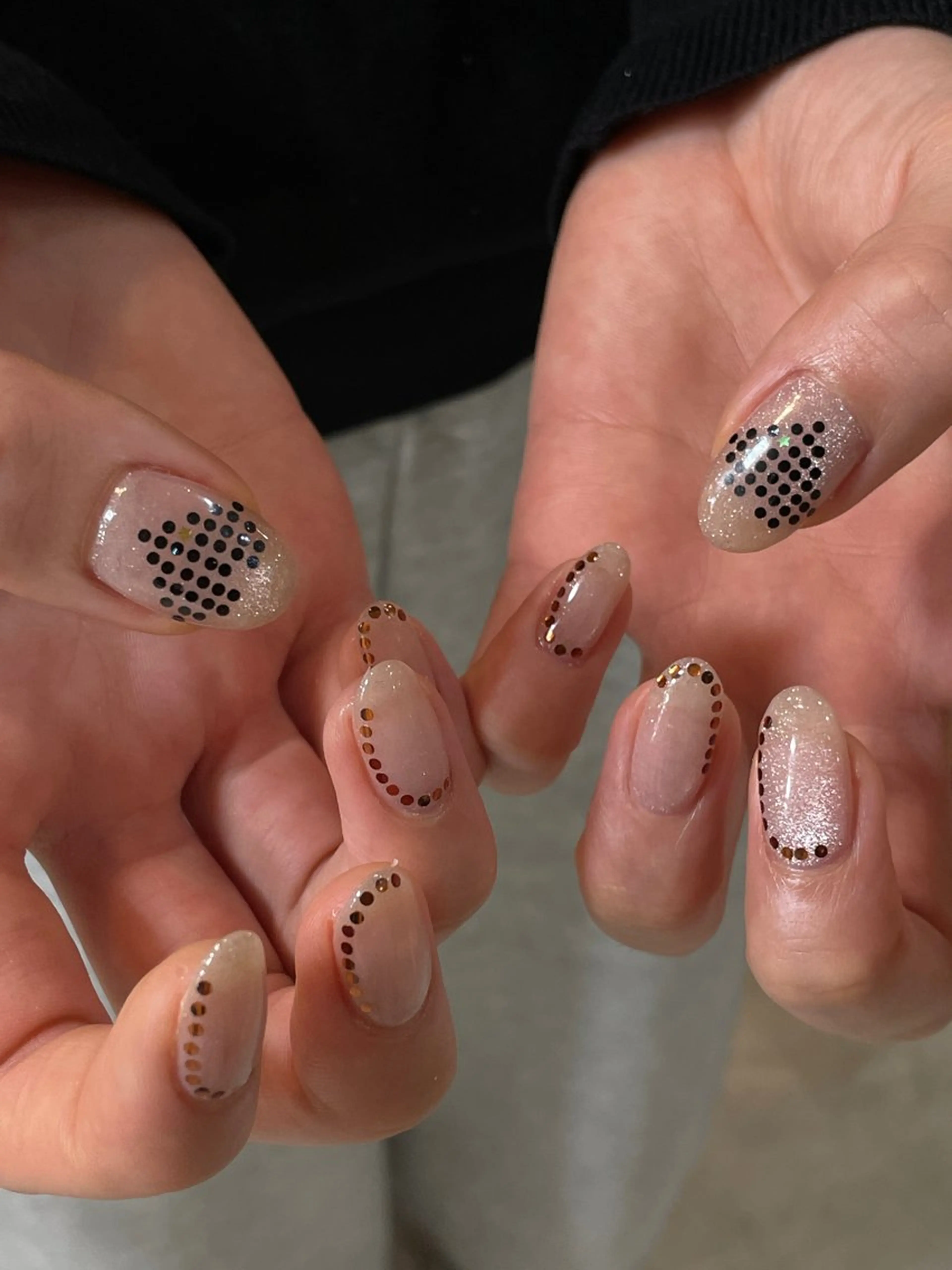 ネイル ハート キラキラネイル マグネットネイル ハンドネイル you (ユウ)のネイルデザイン