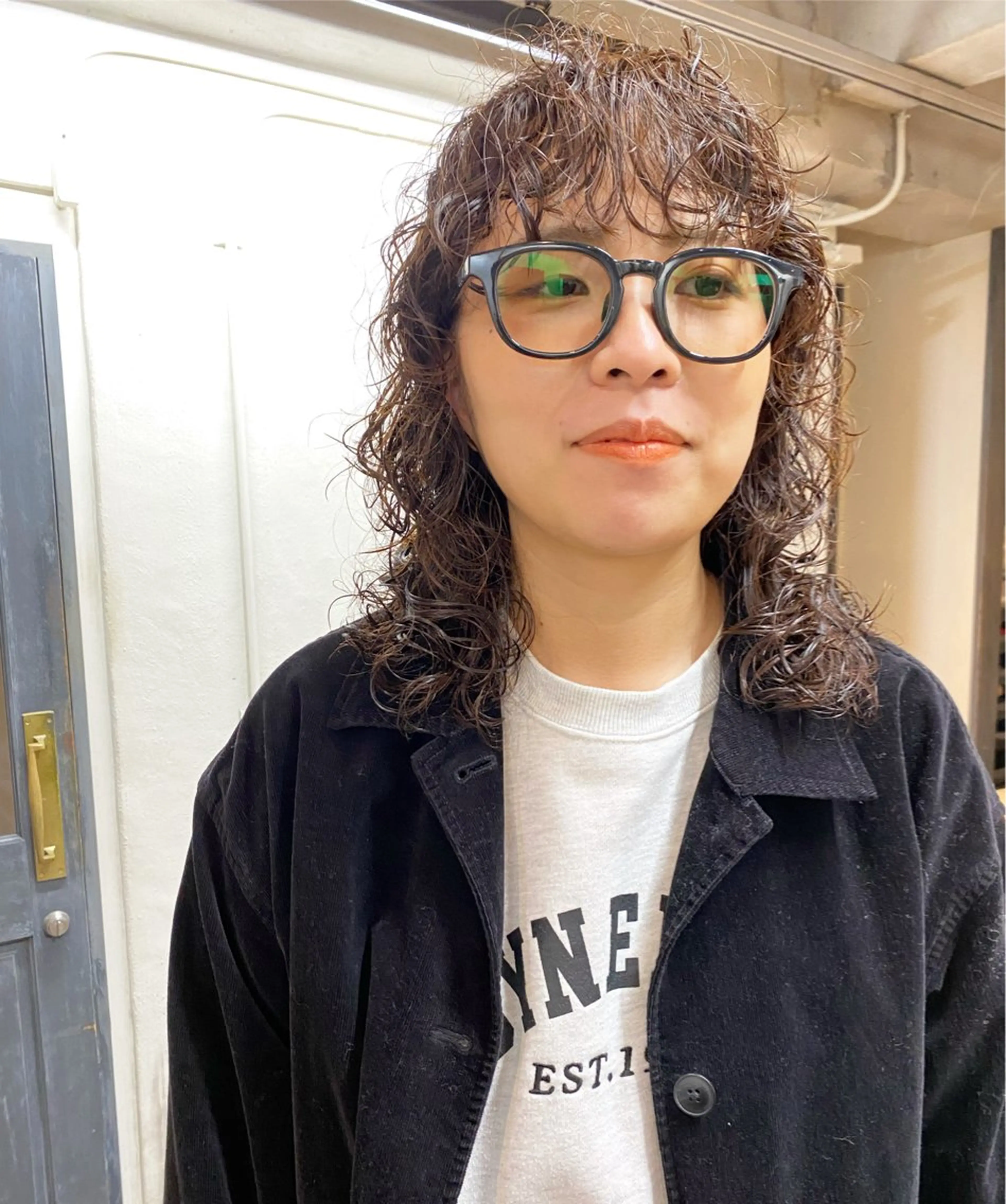 セミロング パーマ セミロングパーマ レイヤーカット ウルフカット ウルフレイヤー カット パーマ トリートメント 下北沢 soiのヘアスタイル