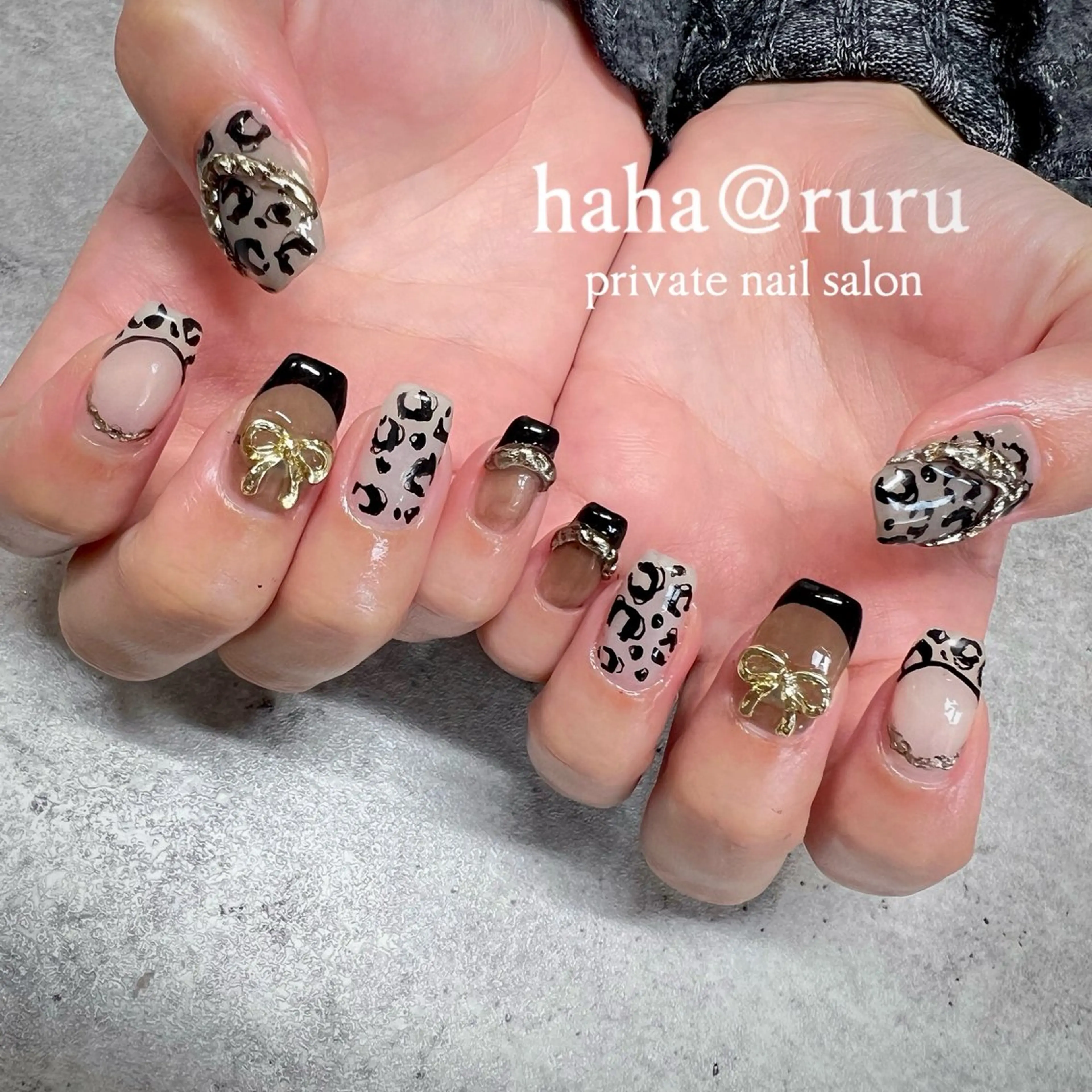 ネイル アニマル柄 持ち込み haha@ ruruのネイルデザイン