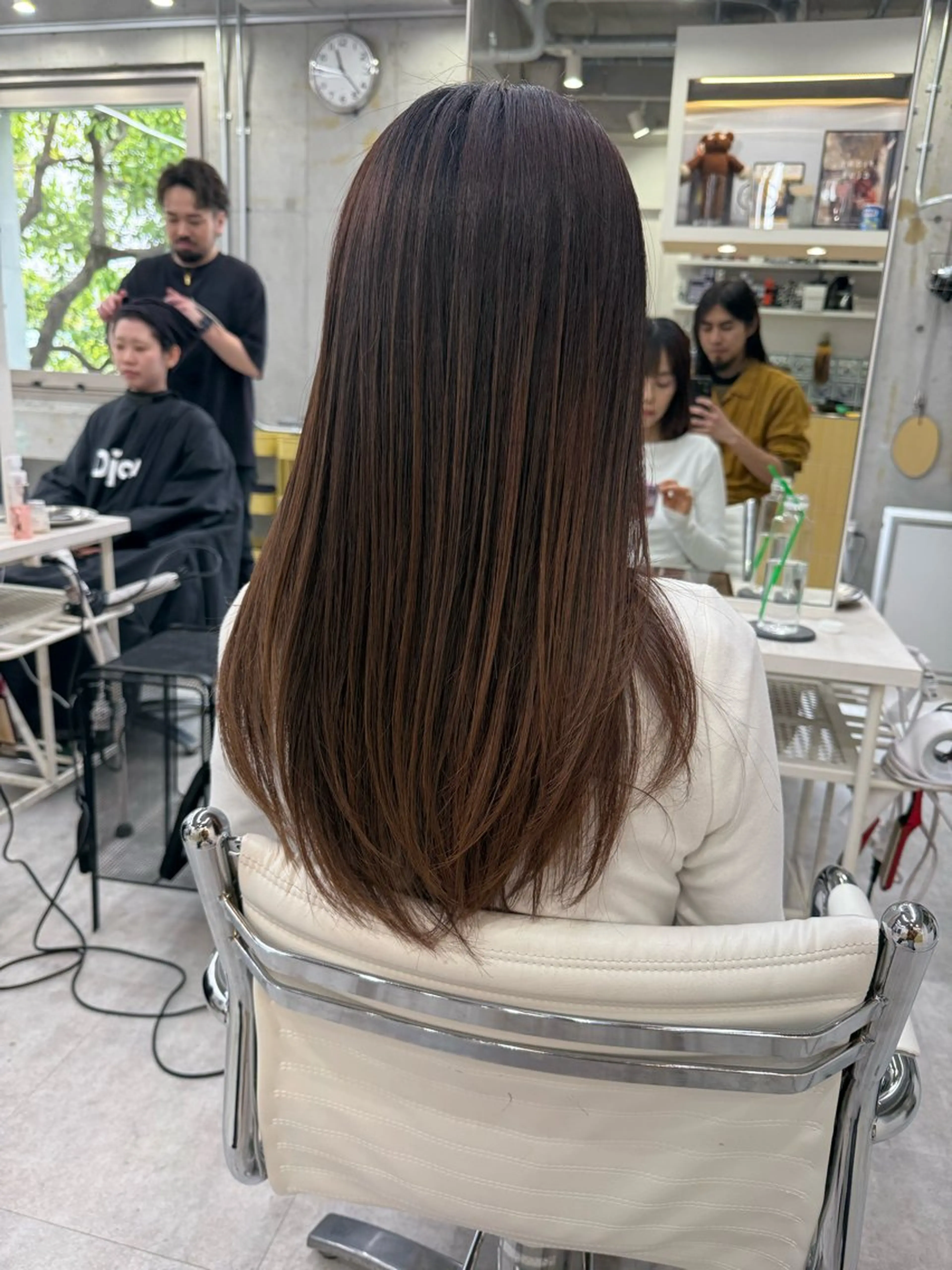 ロング カラー トリートメント 縮毛矯正 トリートメント 國井 廉のヘアスタイル