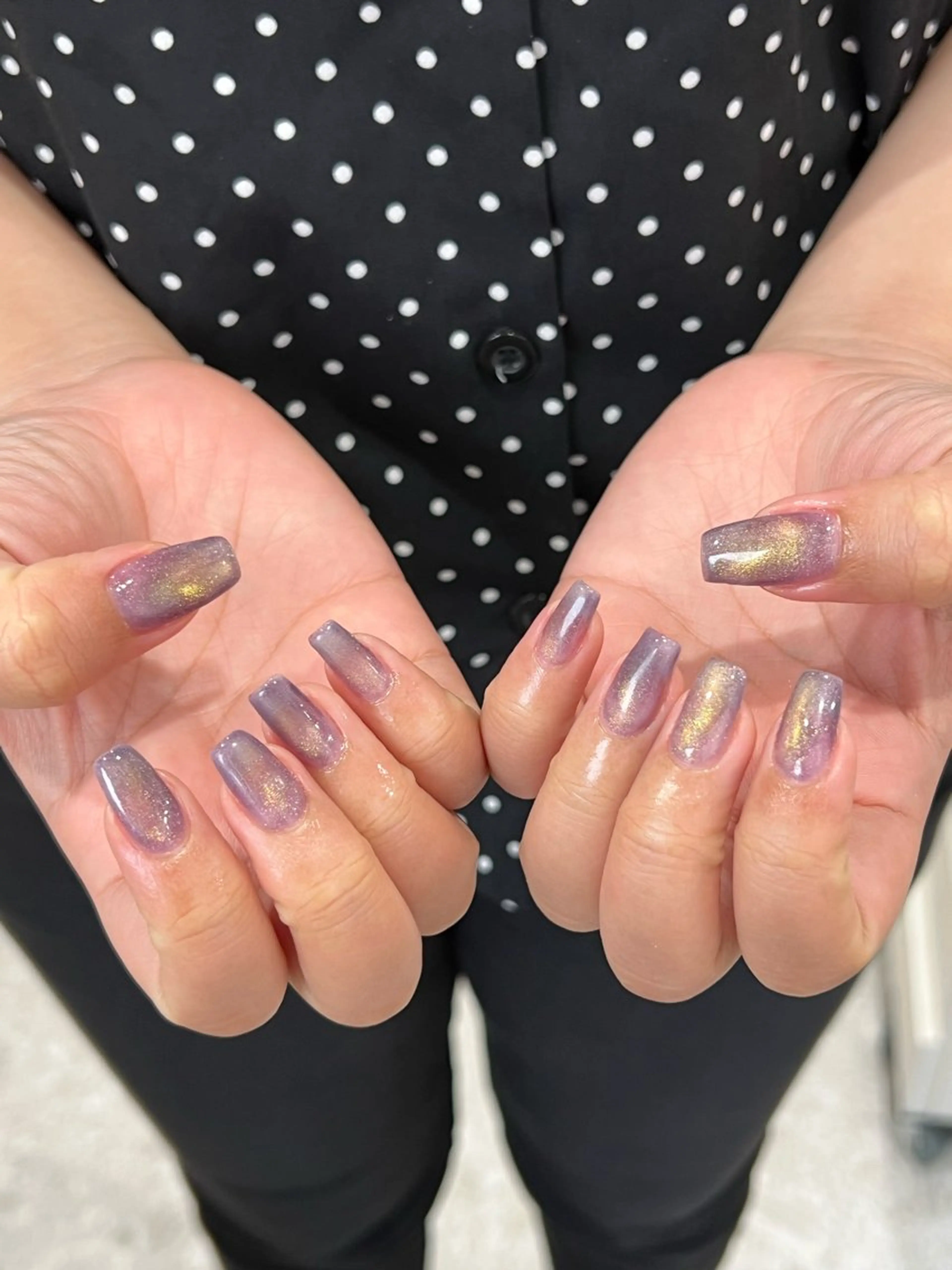 ネイル ハロウィン マグネットネイル マグネットワンカラー ワンカラーネイル J.O.NAILS所属・📍銀座 💅🏼yuriのネイルデザイン