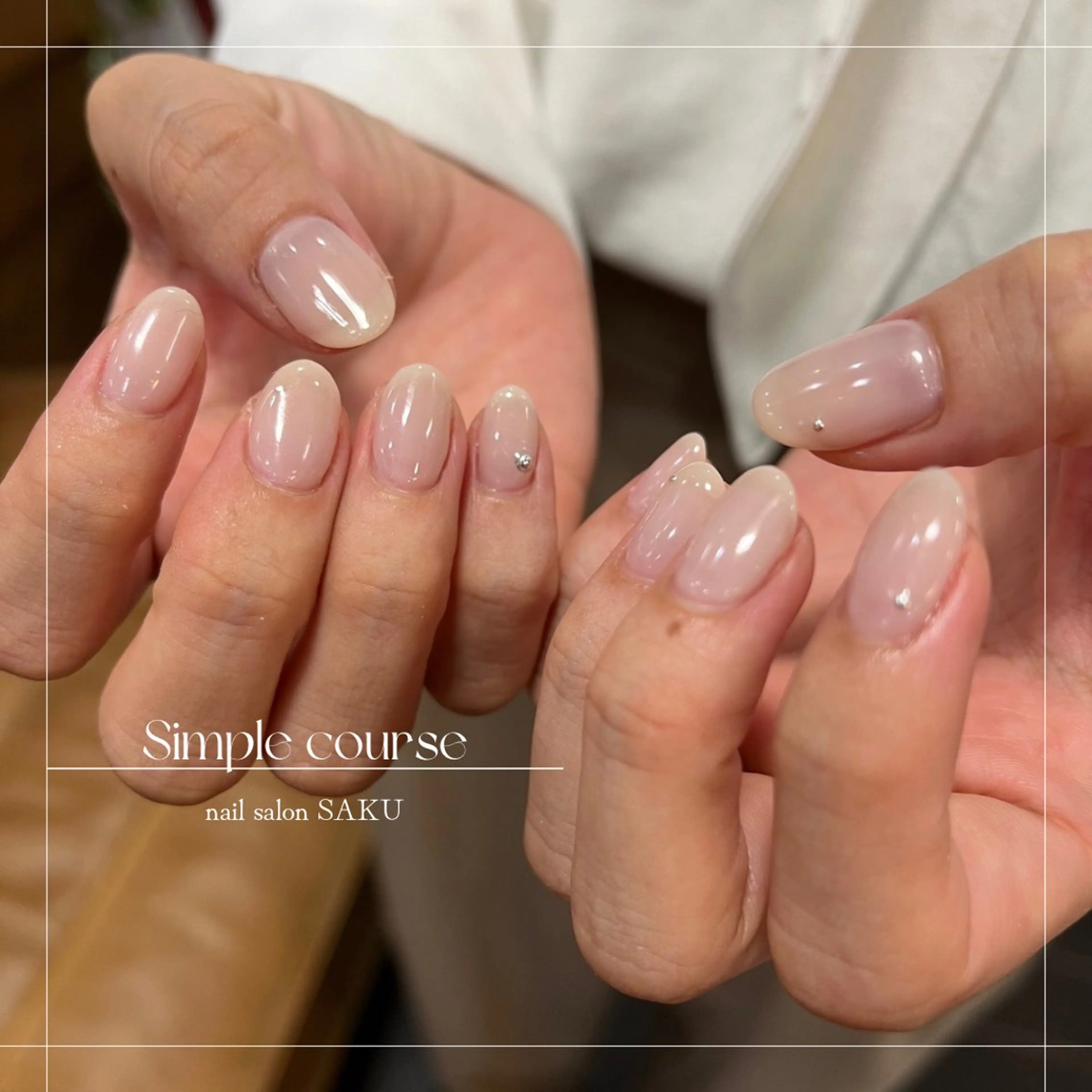 ネイル ニュアンスネイル シンプルネイル ハンドネイル SAKU  nail[サクネイル]所属・SAKU nail 作島茜のネイルデザイン