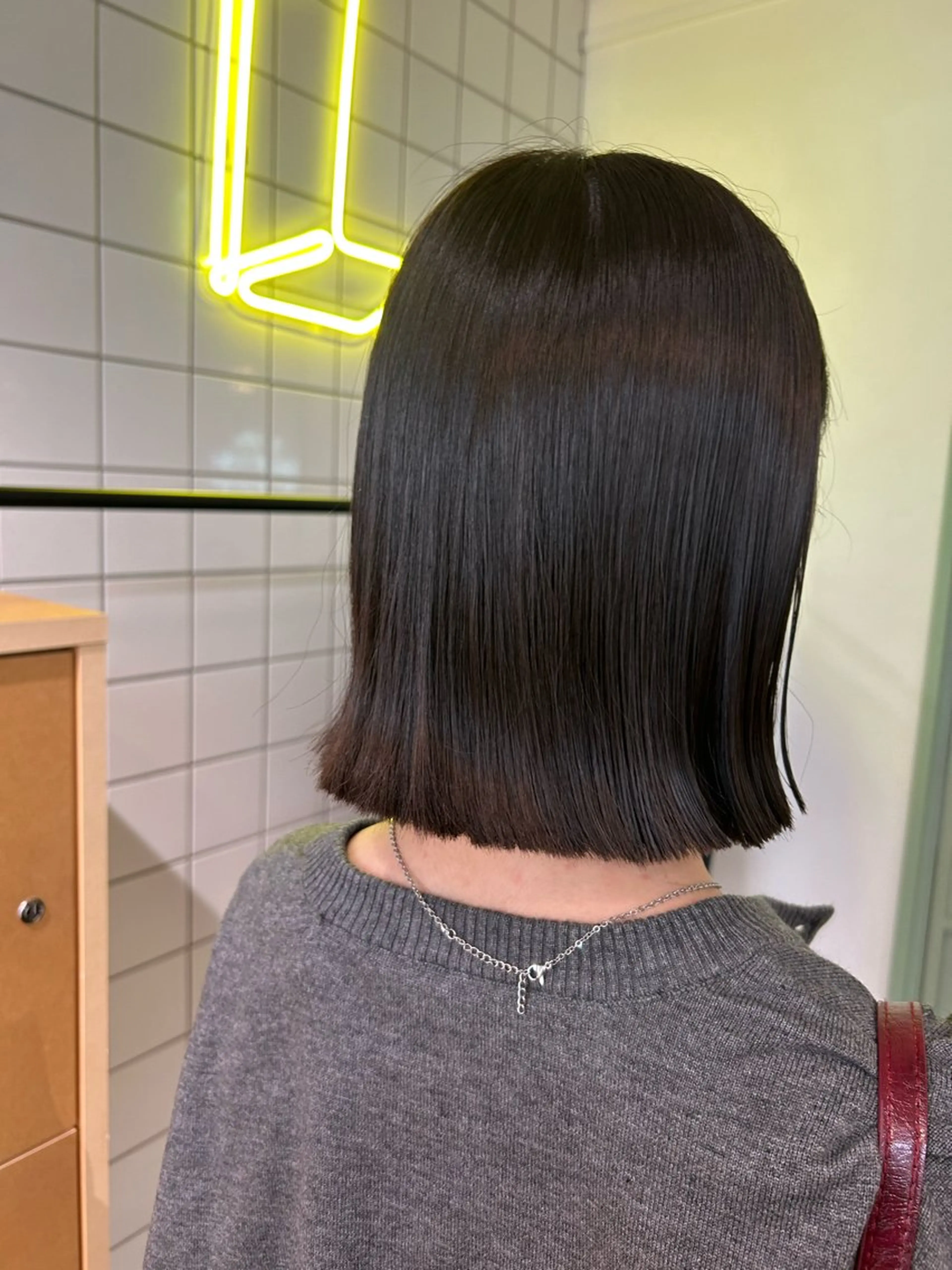 ミディアム カラー カット ヘアカラー トリートメント ベージュ/ダブルカラ ー/新潟駅/青柳萌果のヘアスタイル