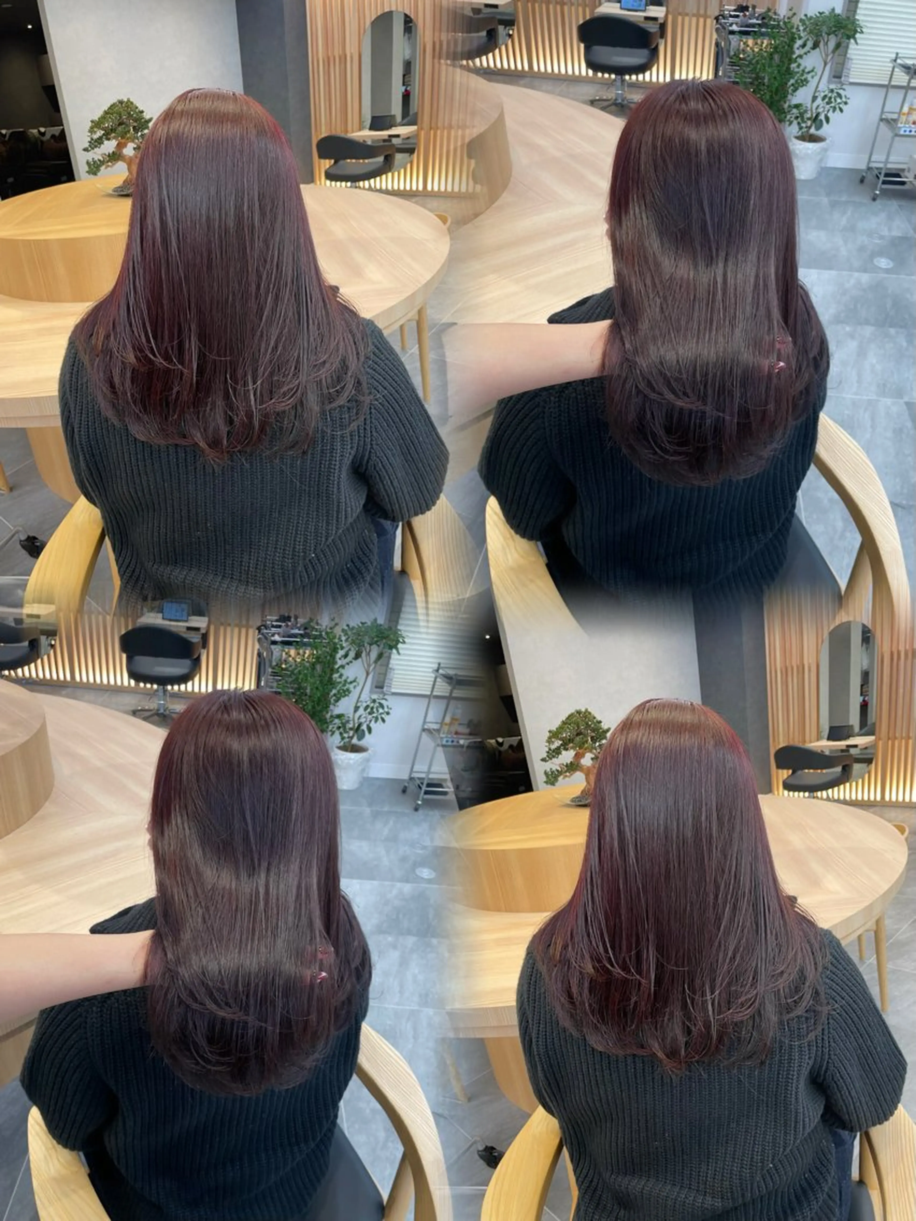 セミロング カラー Ella所属・nana【艶髪】/ レイヤー/縮毛矯正のヘアスタイル