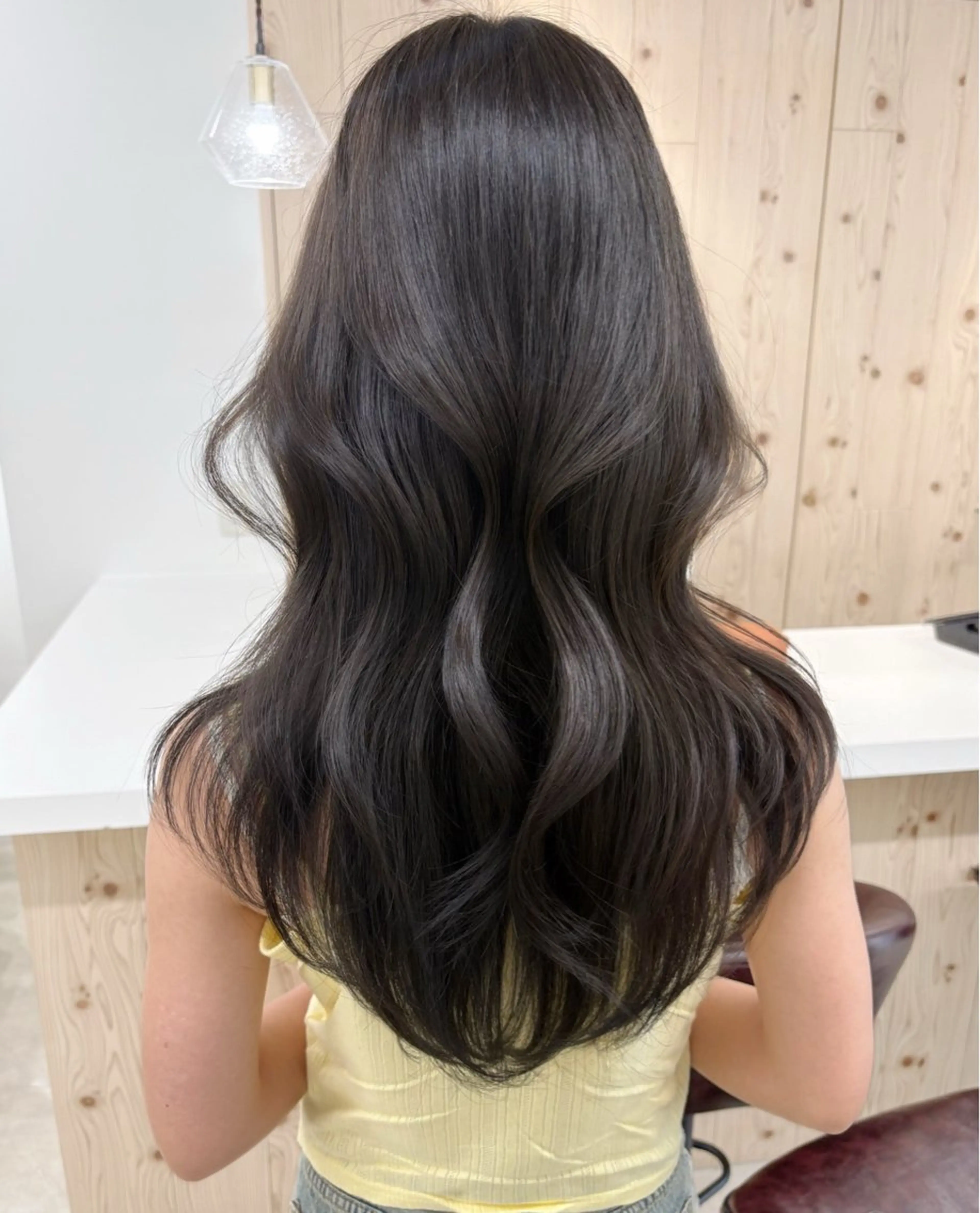 ロング カラー カット ヘアカラー トリートメント ヘアセット 新宿/韓国ヘア/ 髪質改善ストレートのヘアスタイル