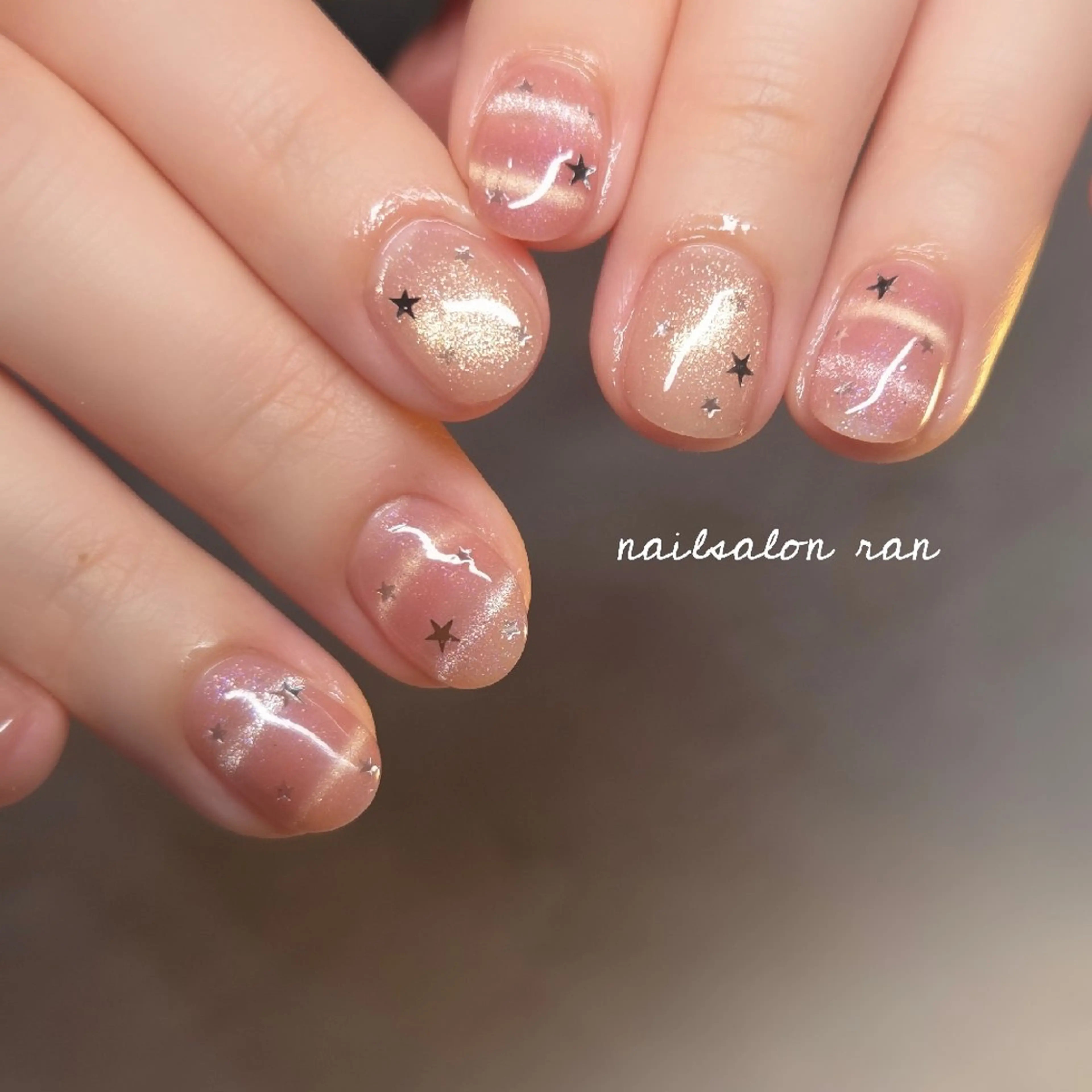 ネイル ボーダー マグネットネイル ハンドネイル ハンドケア nailsalon ranのネイルデザイン