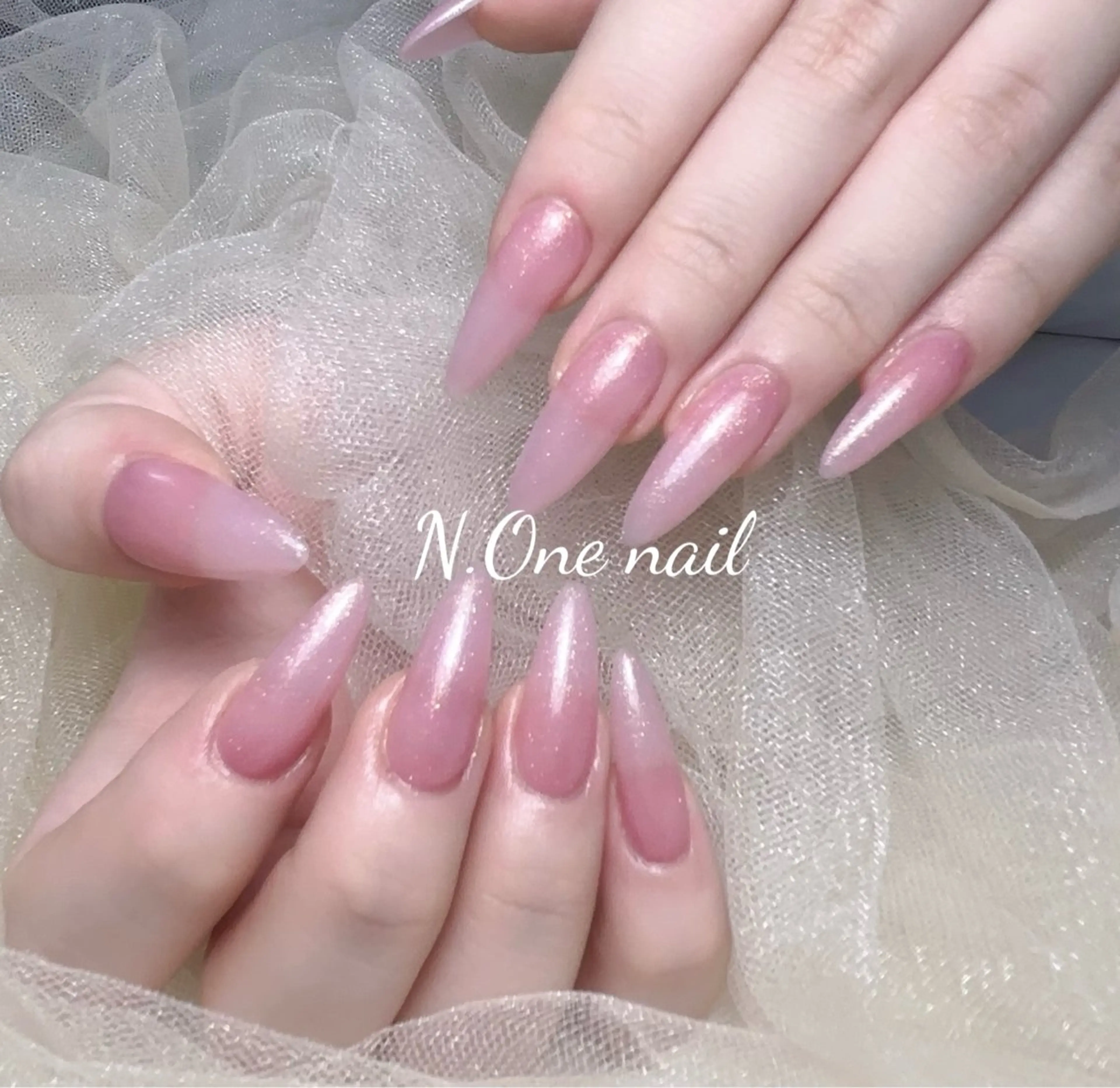 【Hand】チップ長さだし+ワンカラー/ラメグラ¥8980➡️¥6980(マグネット+¥1000)の写真