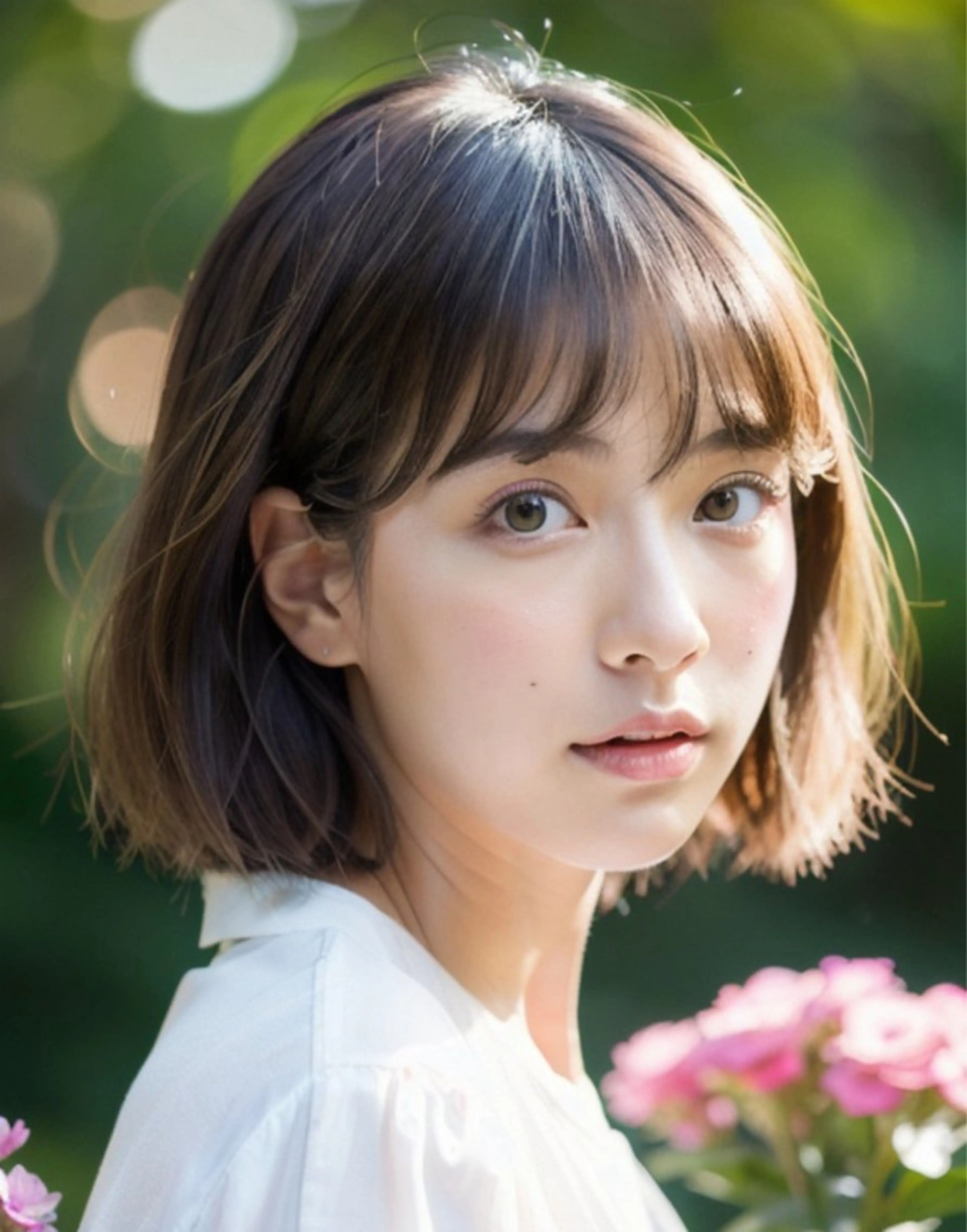 ショート カット ヘアカラー ミルクティーベージュ 山本勝志のヘアスタイル