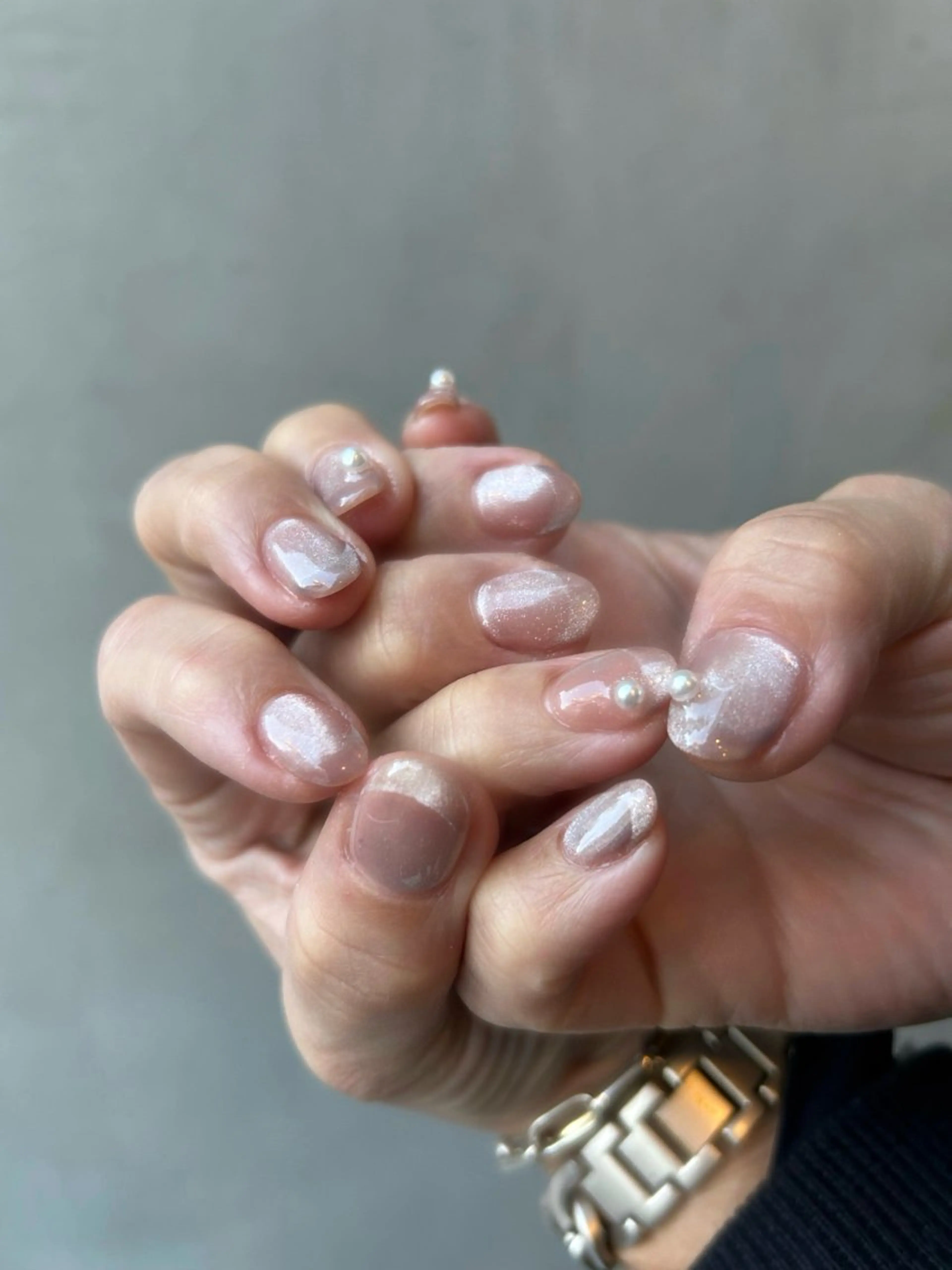 ネイル フレンチネイル マグネットネイル マグネットフレンチ ハンドネイル N.barber / koderaのネイルデザイン