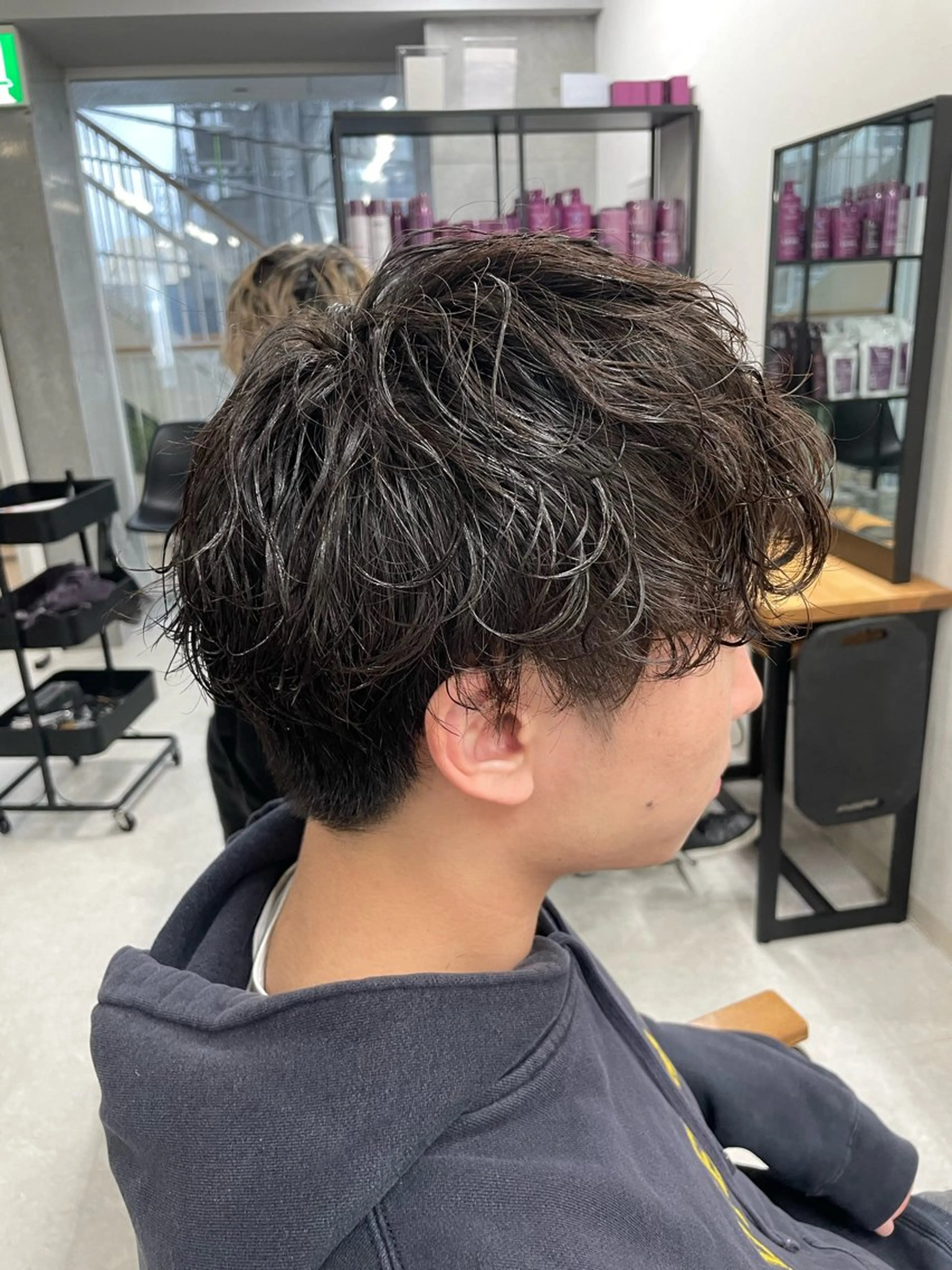 パーマ メンズ パーマ トリートメント ヘアセット メンズモテパーマ💙 fuwaのヘアスタイル