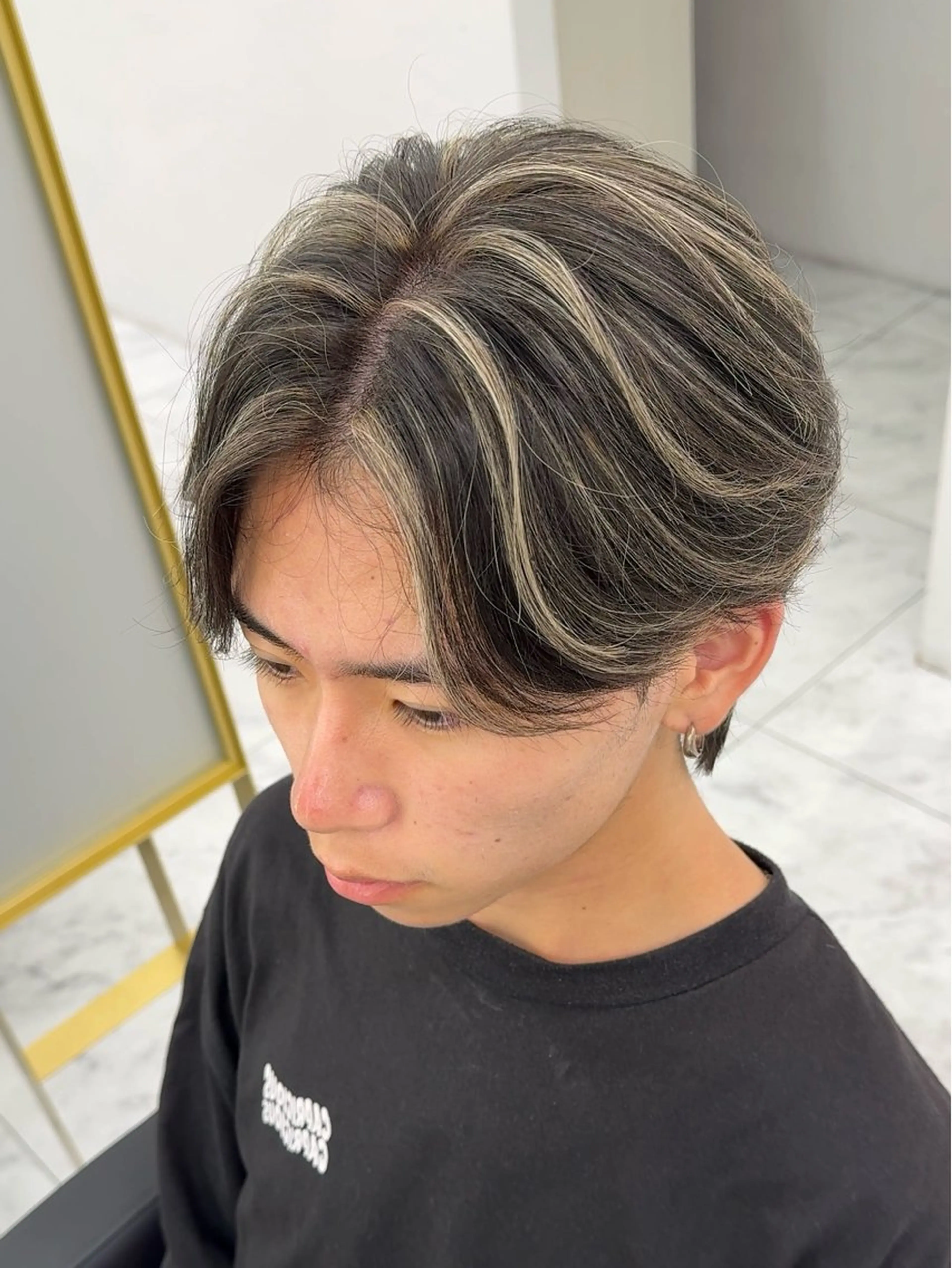 カラー メンズ カット ヘアカラー メンズ/メッシュ ‪‪/セット/aoiのヘアスタイル