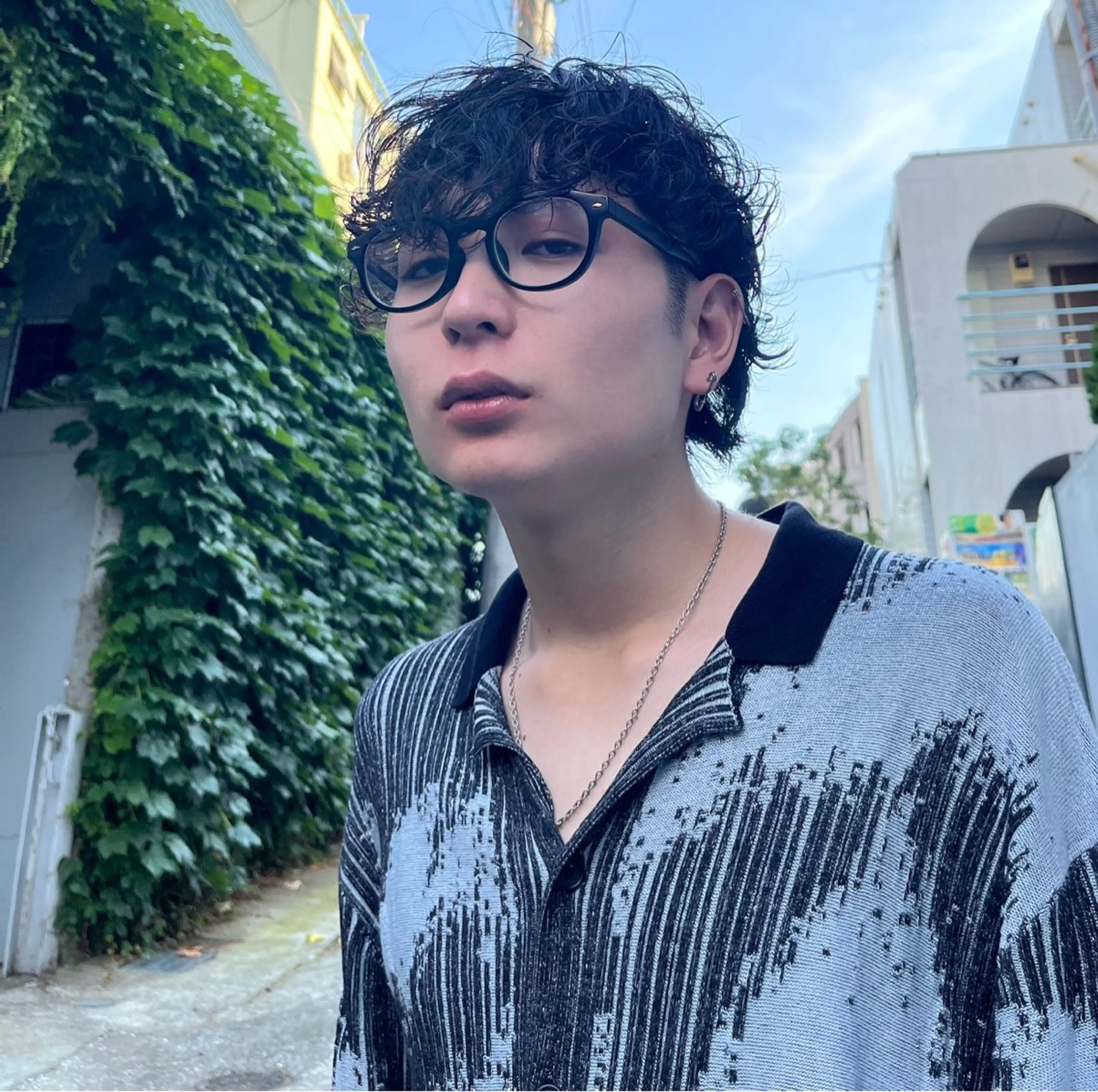 ショート パーマ メンズ カット パーマ トリートメント ヘッドスパ ヘアセット gallica表参道 副店長/佐藤翼のヘアスタイル