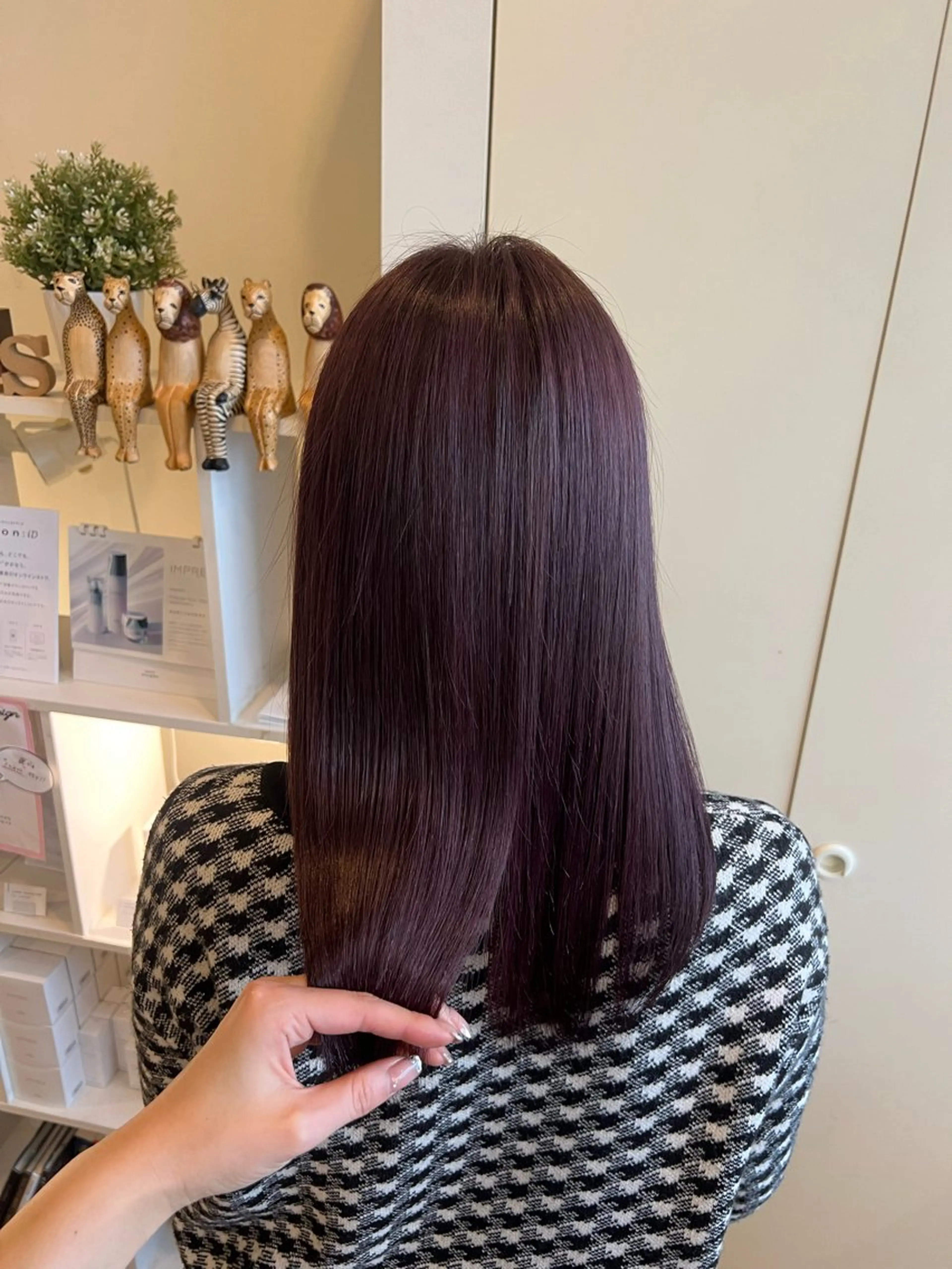 セミロング カラー ヘアカラー トリートメント 竹添 有梨沙のヘアスタイル