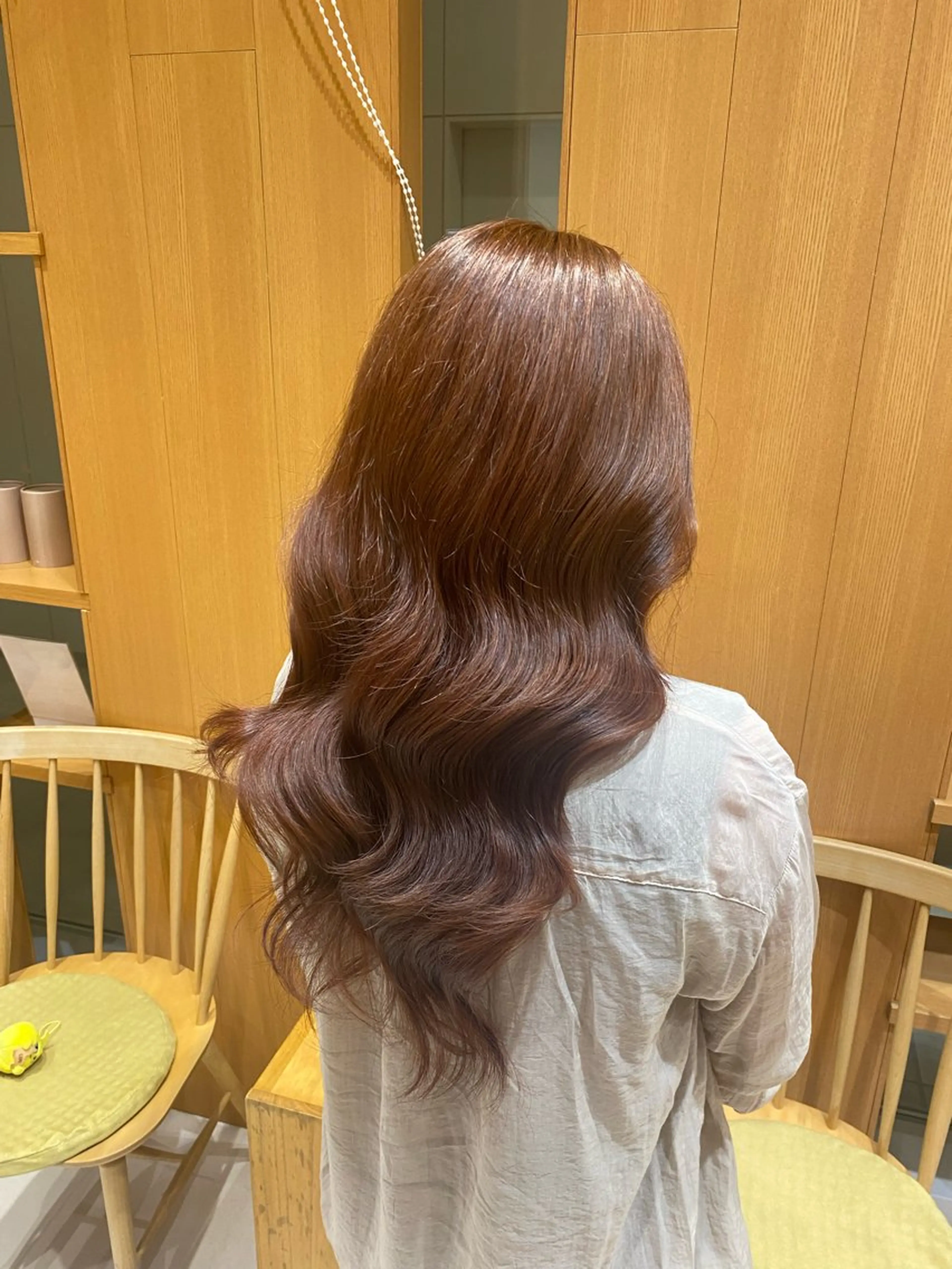 ロング カラー ブラウンカラー オレンジ オレンジブラウン ピンクカラー apish 国分寺 / 鈴木 花穏のヘアスタイル