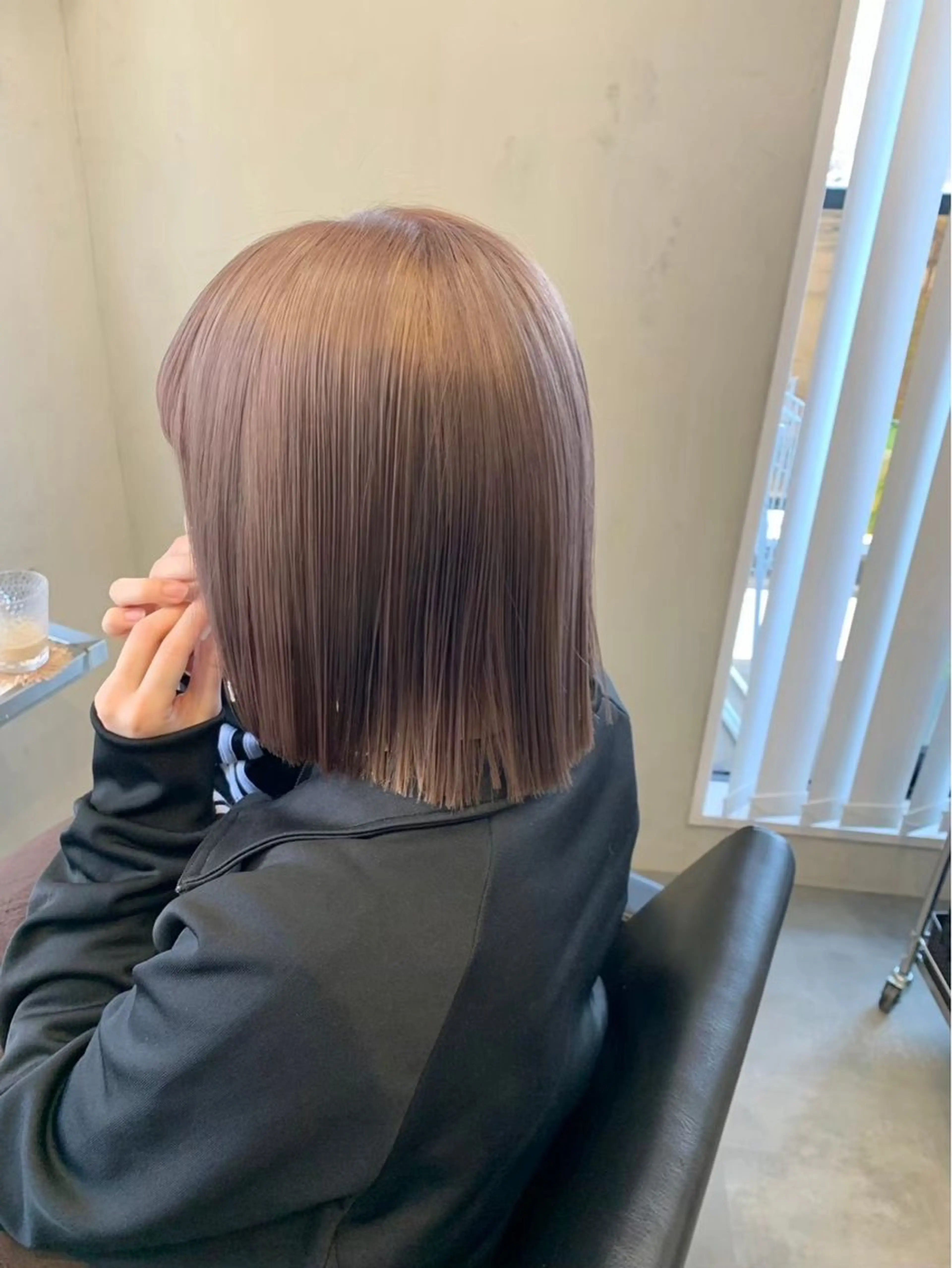 ミディアム ななみ/博多/ ブリーチ/髪質改善のヘアスタイル