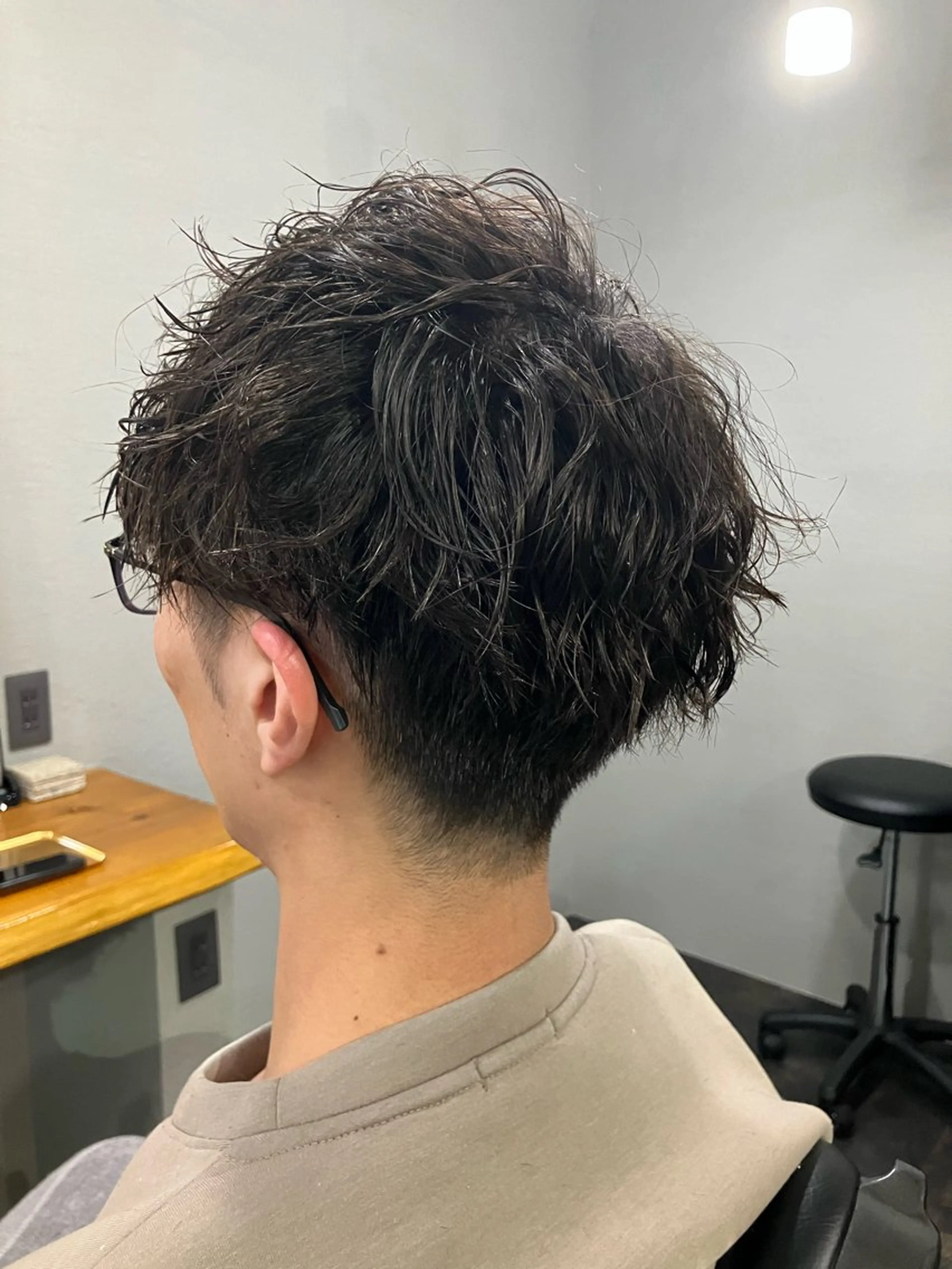 ショート パーマ メンズ マッシュ メンズパーマ 刈り上げ カット ヘッドスパ メンズ/ケアパーマ /hayashiのヘアスタイル