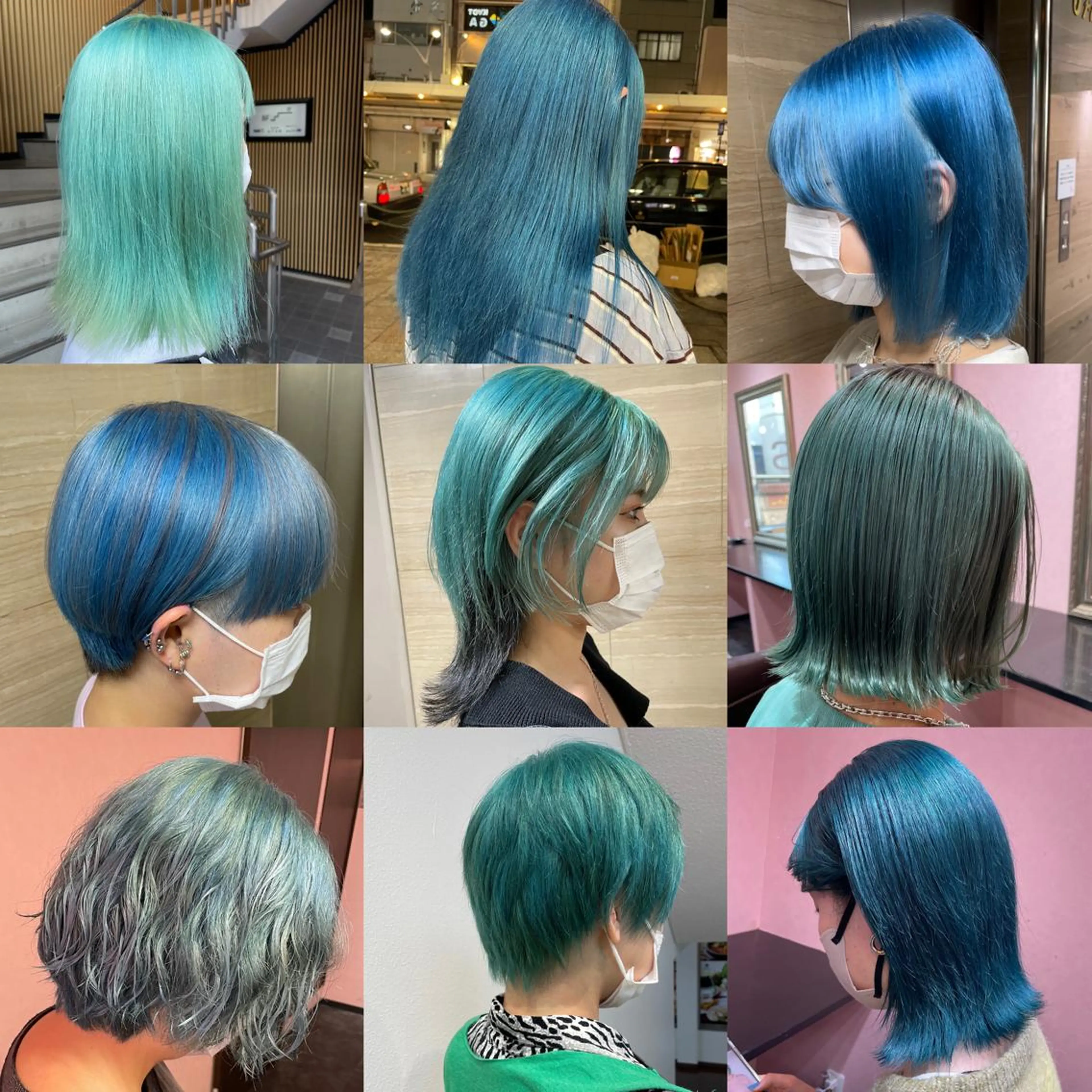 ショート カラー ブルーカラー ミント ヘアカラー S.SWEET京都駅 / hinacoのヘアスタイル