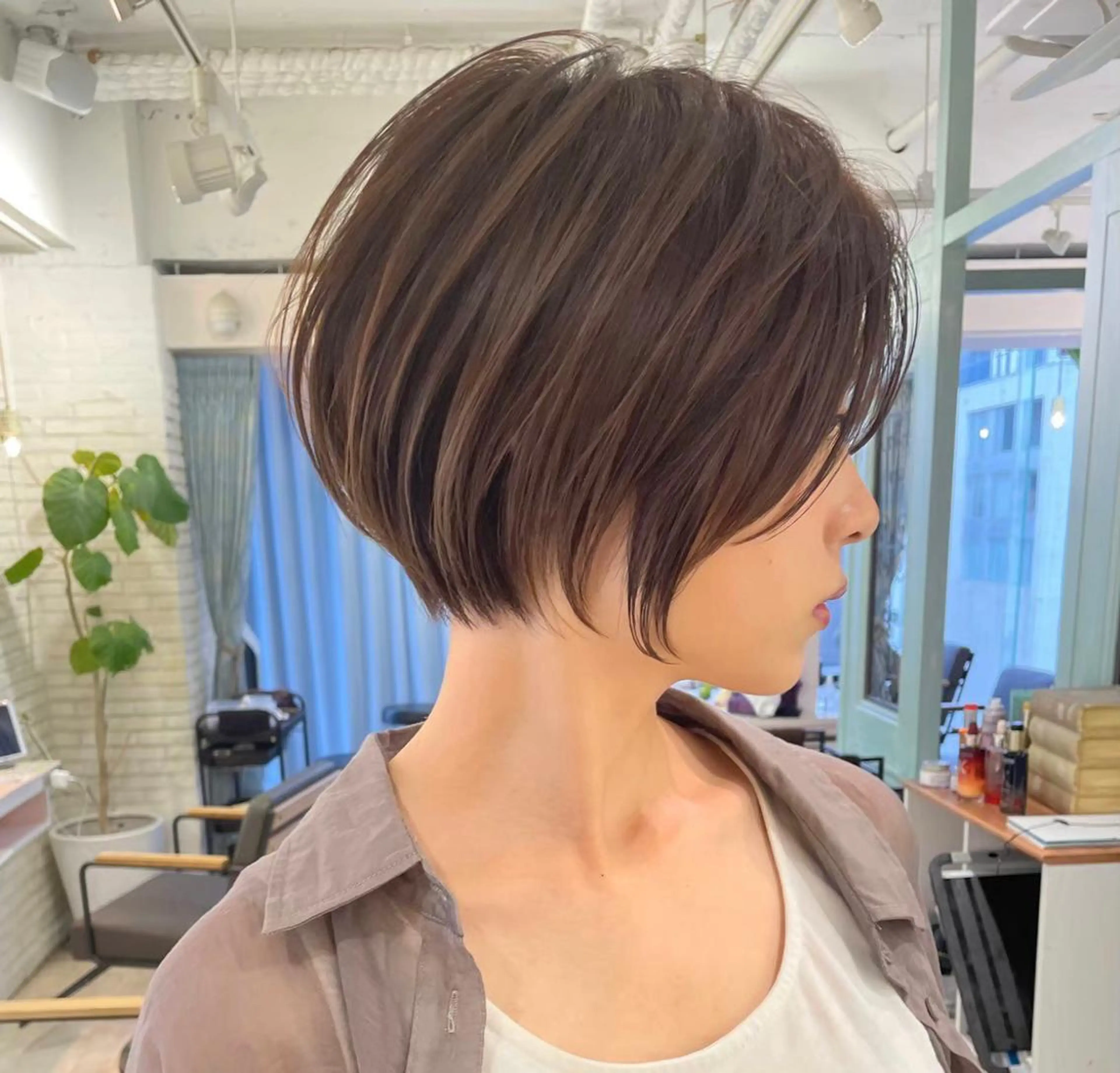 ショート カット ヘアカラー トリートメント レイヤー/韓国ヘア 縮毛矯正🫧鈴木颯のヘアスタイル