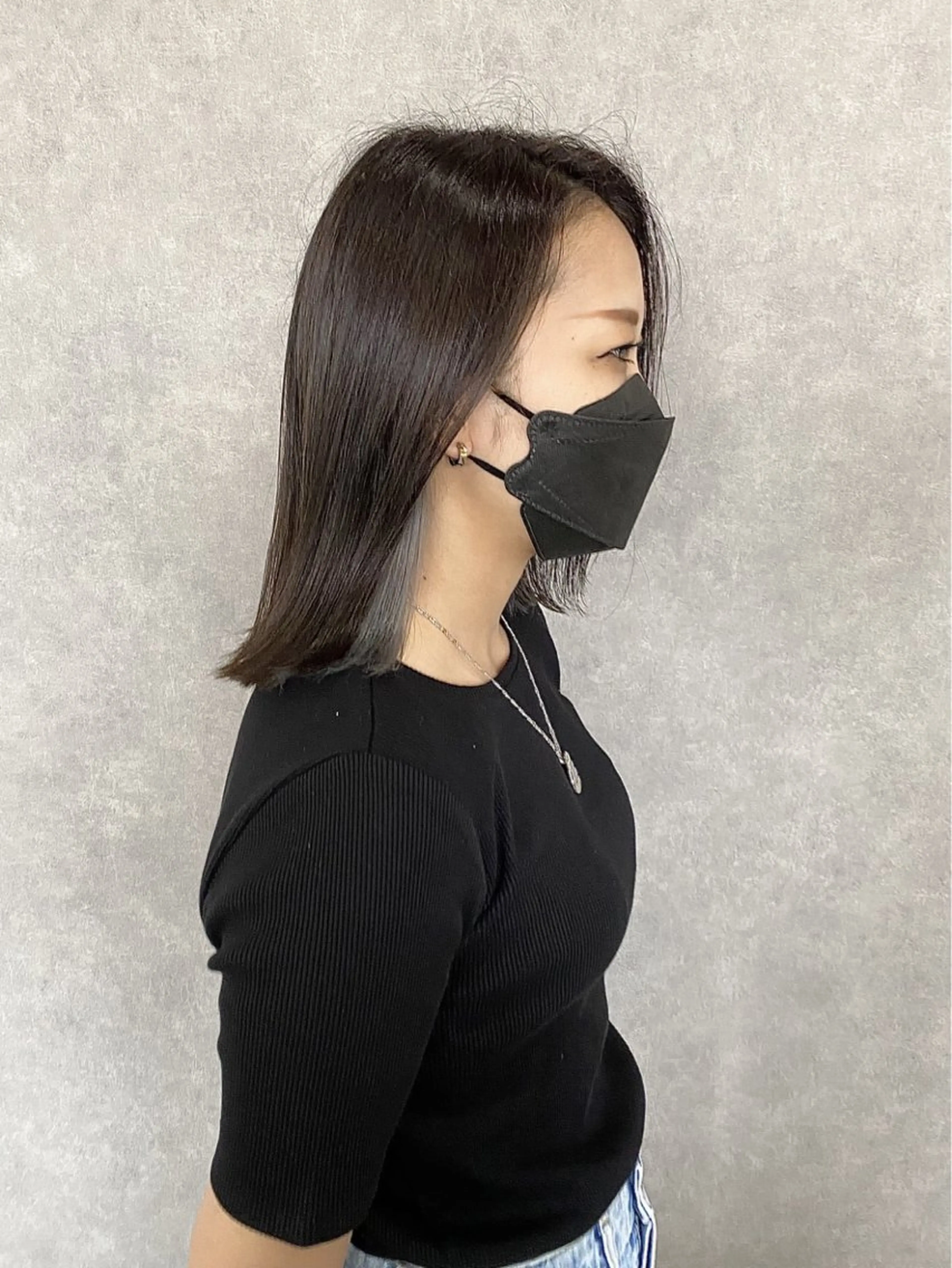 ミディアム カラー グレージュ インナーカラー ヘアカラー 艶カラー YOSHIMURAのヘアスタイル