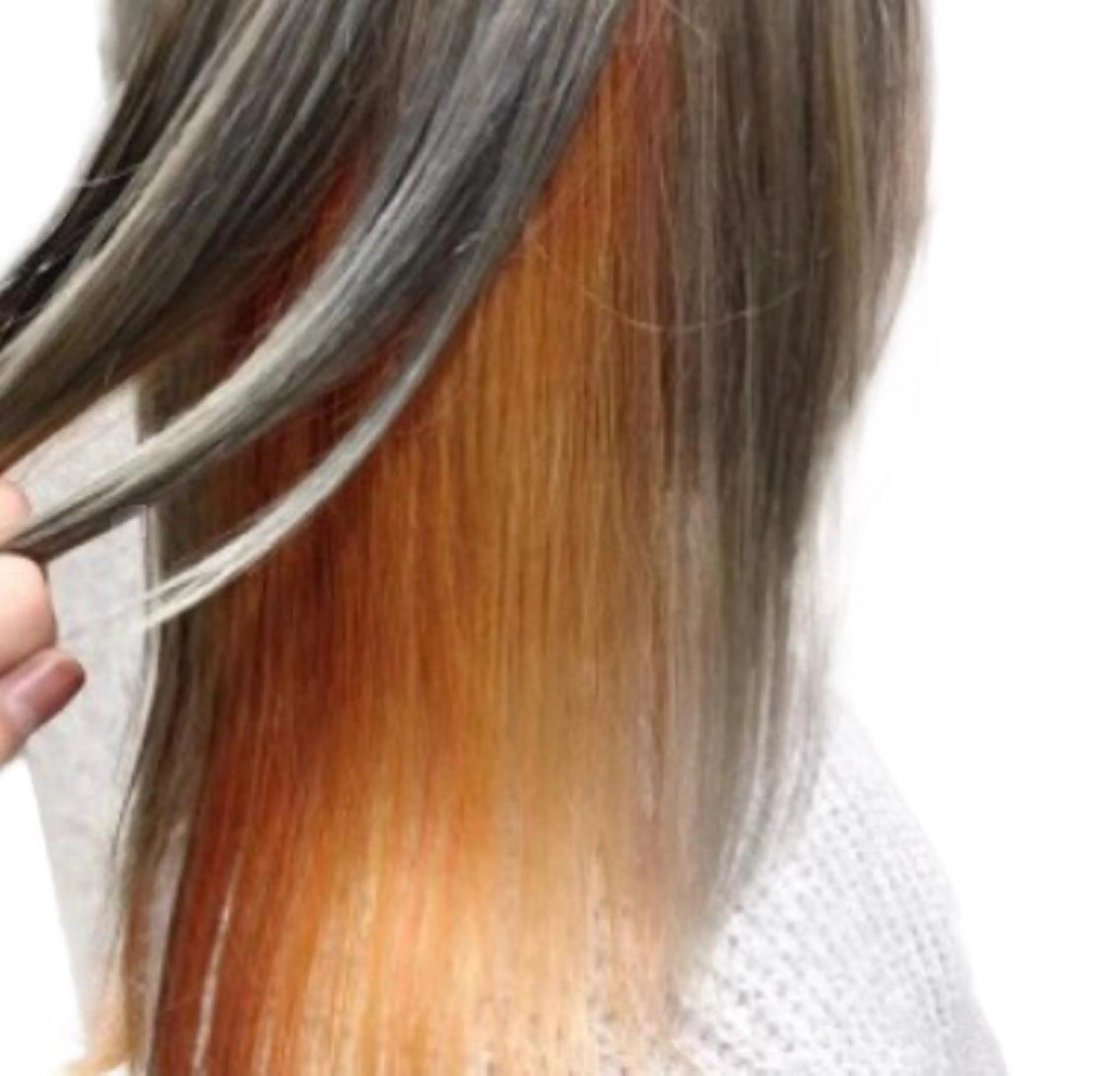 ミディアム カラー ブリーチ ケアブリーチ /髪質 改善/古橋圭史郎のヘアスタイル