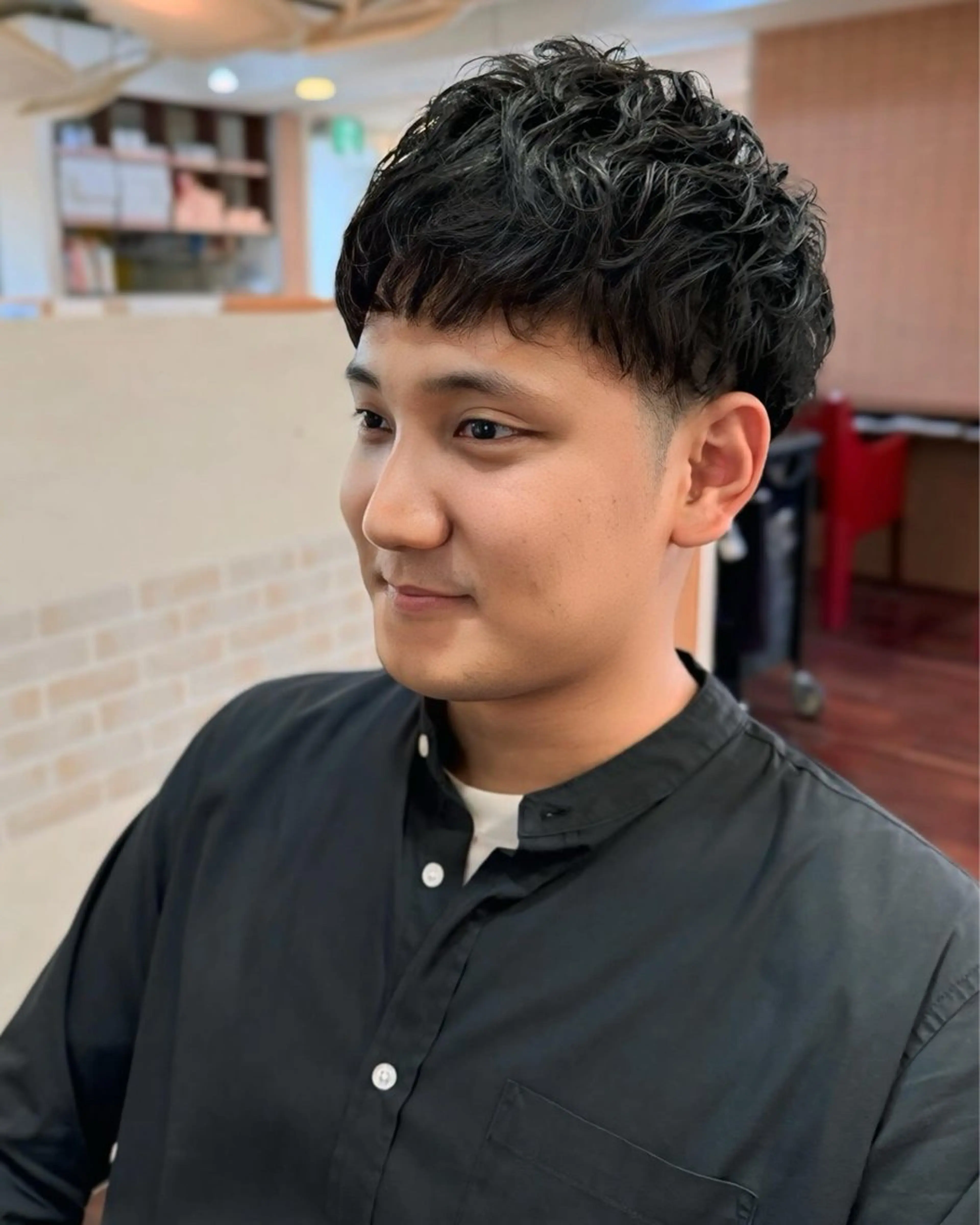 パーマ メンズ メンズパーマ ニュアンスパーマ カット パーマ トリートメント yossy/髪質改善 /ダブルカラーのヘアスタイル