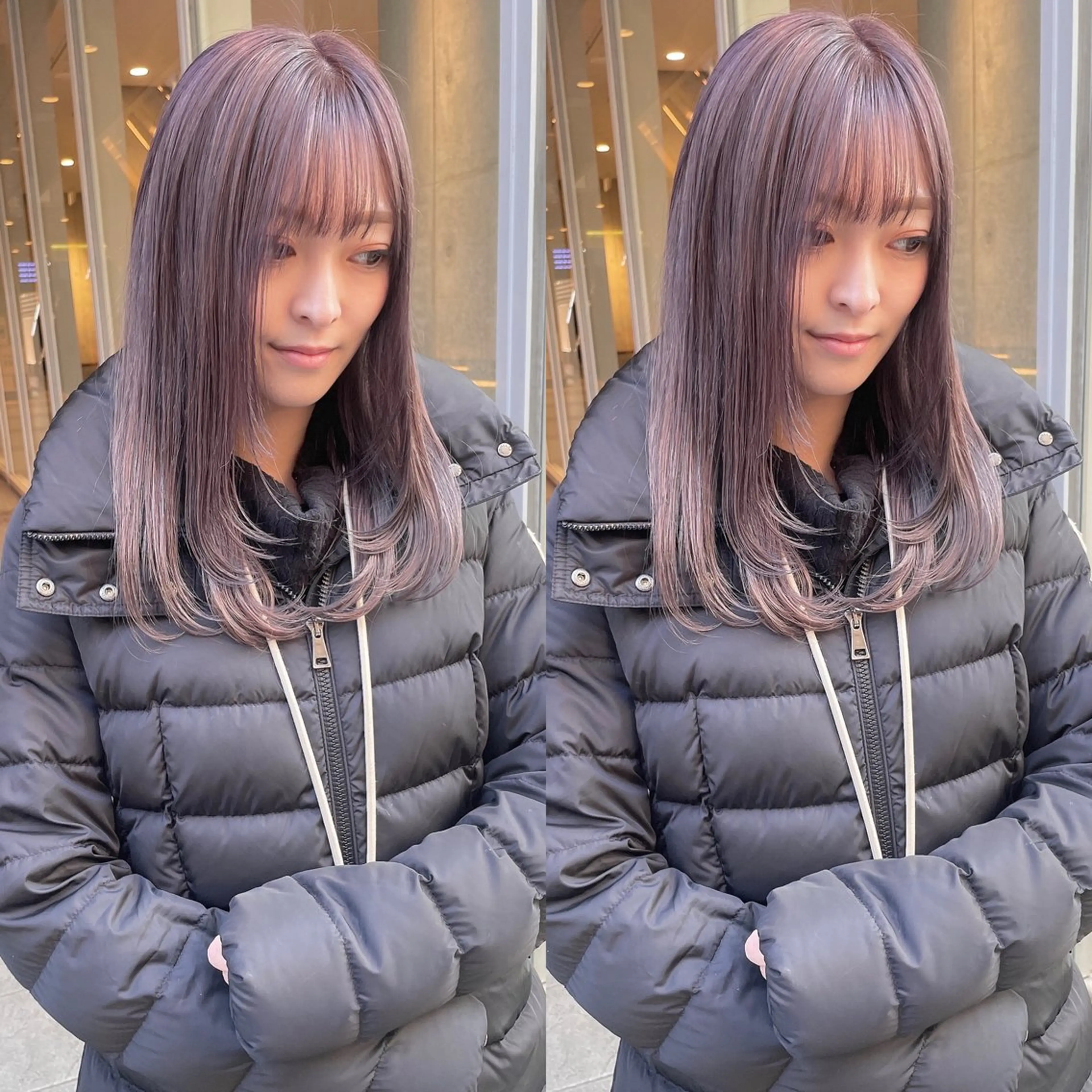 ロング カラー カット ヘアカラー トリートメント 髪質改善will hairdesignのヘアスタイル